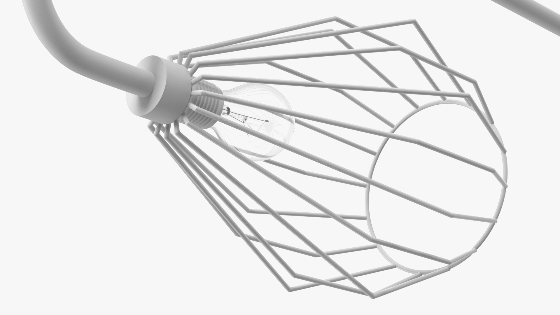 Geometric Standing Lamp White 3D model