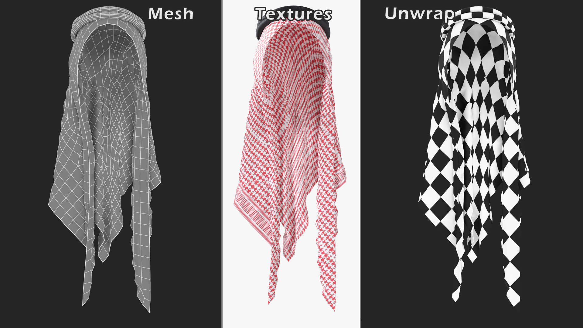 3D Red Traditional Arabic Hat