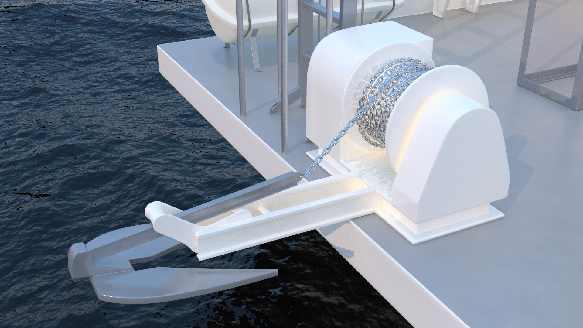 3D model Excursion Boat White