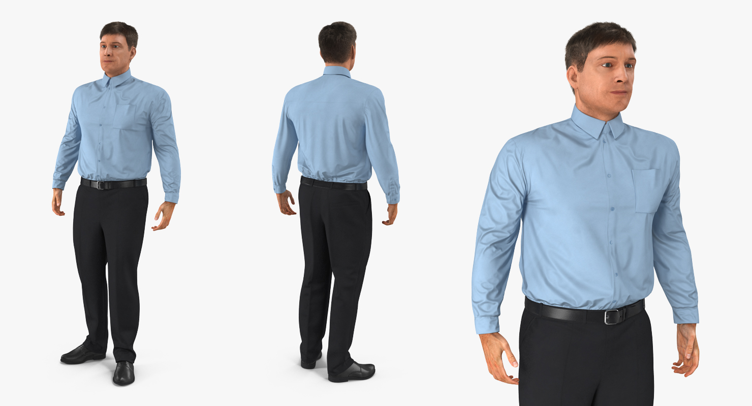 3D model Construction Architect in Yellow Safety Jacket Standing Pose