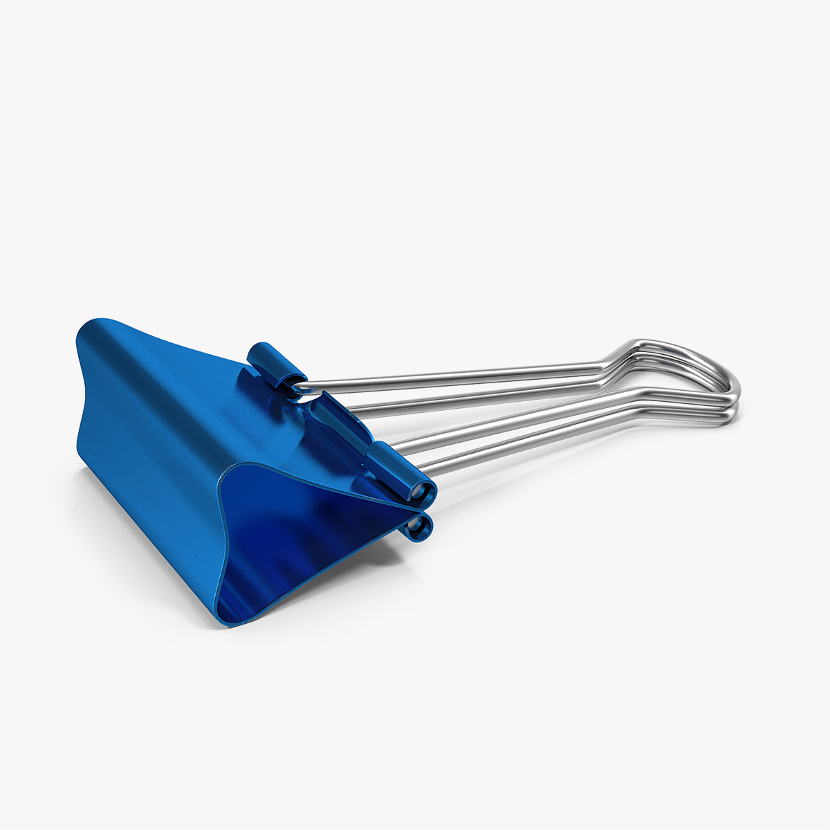 Small Binder Clip 3D Model, view 3