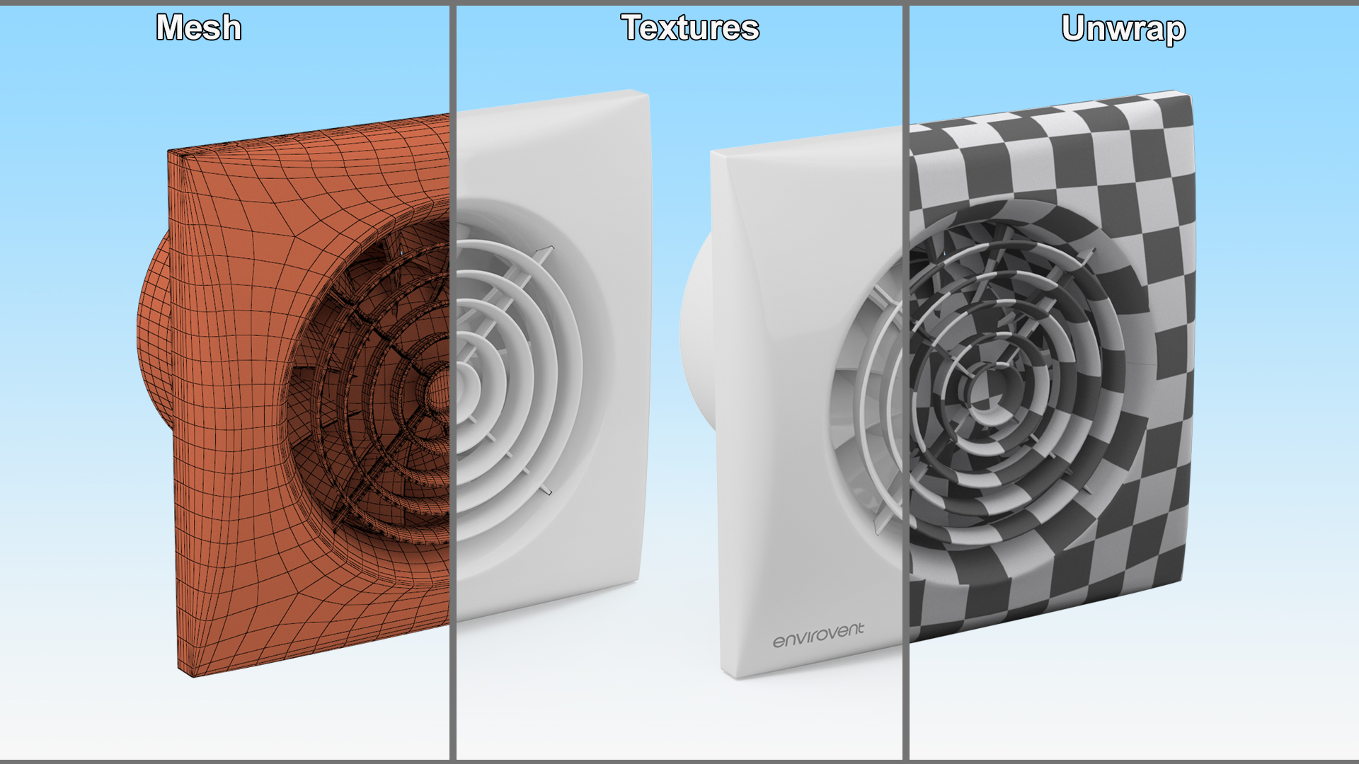 3D Bathroom Extractor Fan EnviroVent model