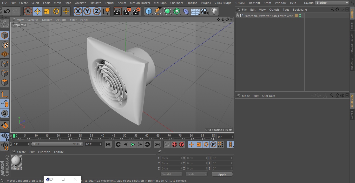 3D Bathroom Extractor Fan EnviroVent model