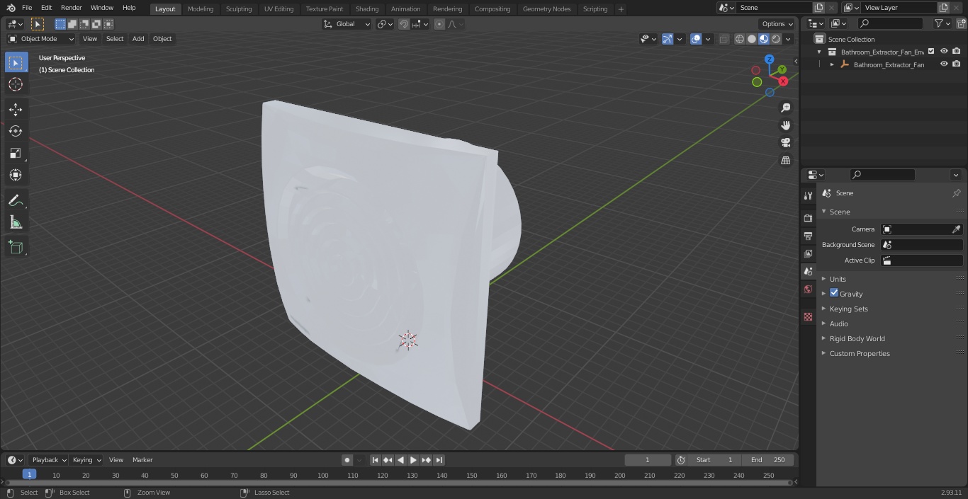 3D Bathroom Extractor Fan EnviroVent model