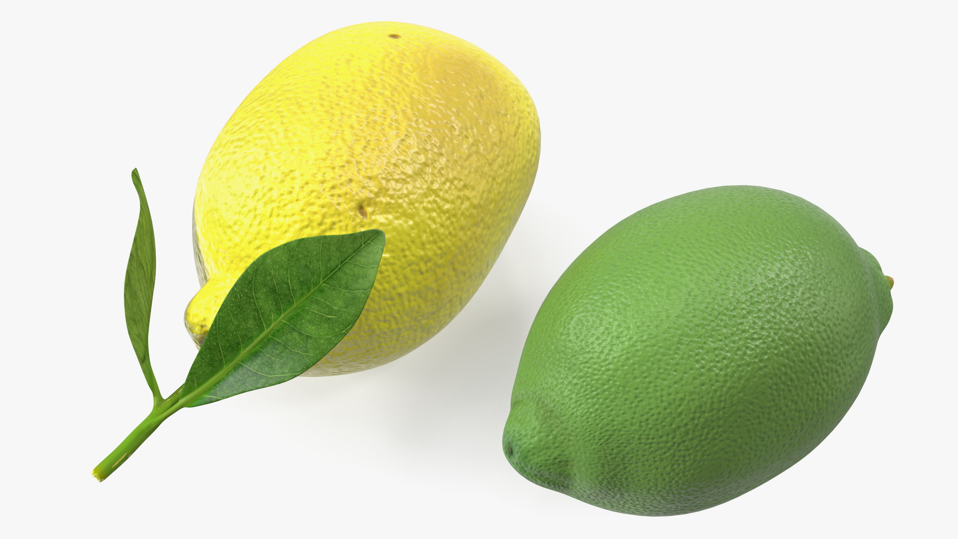 Green and Yellow Lemon 3D