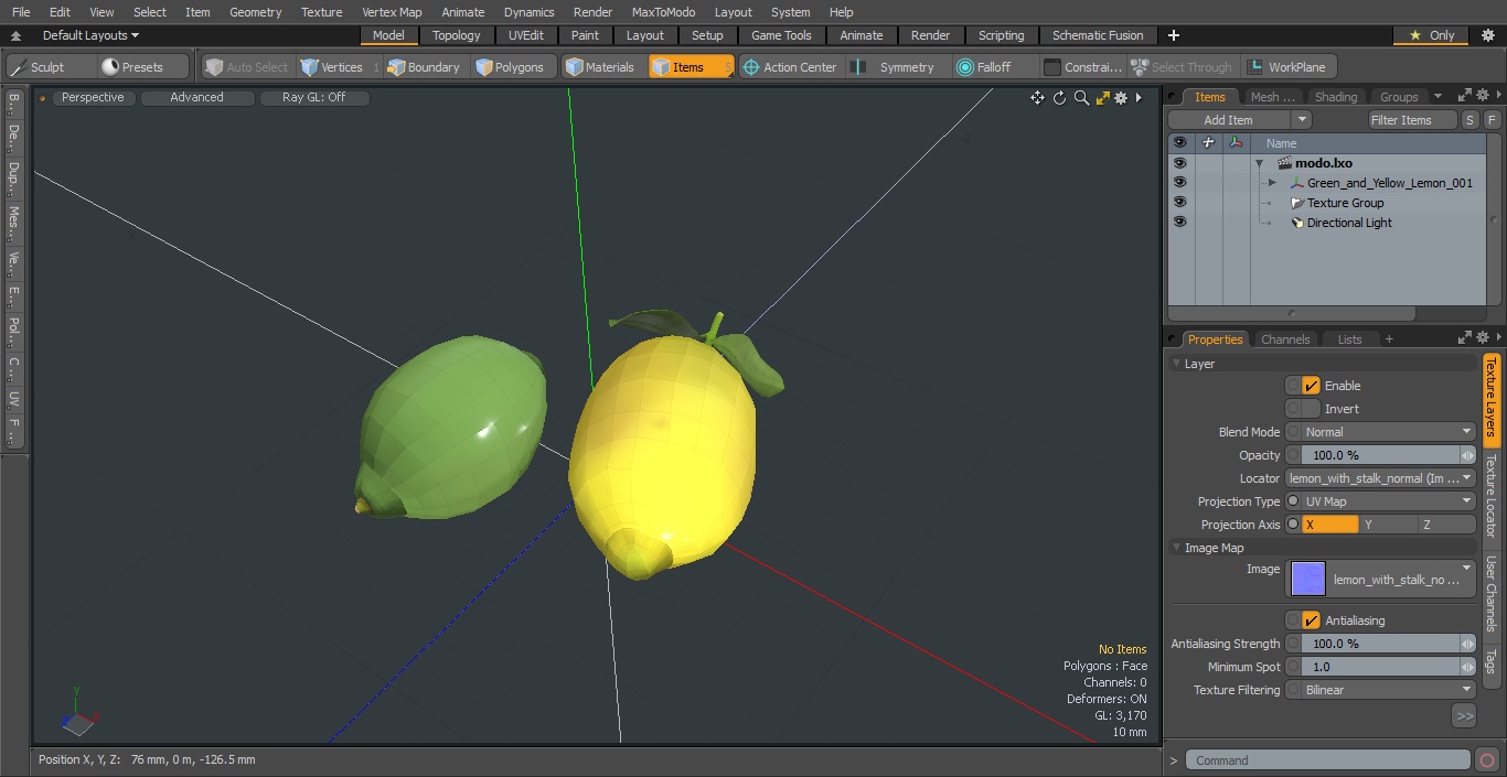 Green and Yellow Lemon 3D