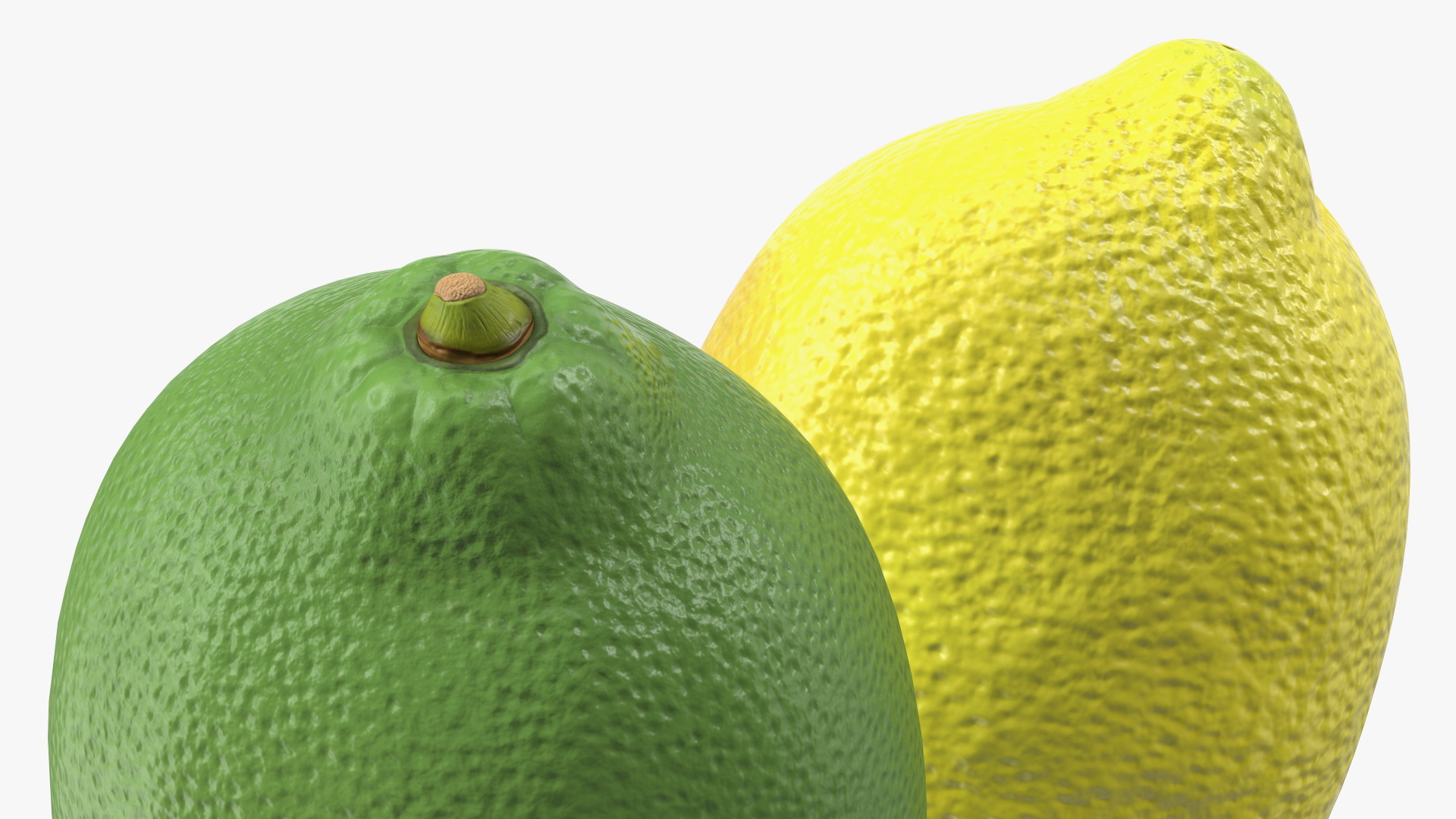 Green and Yellow Lemon 3D