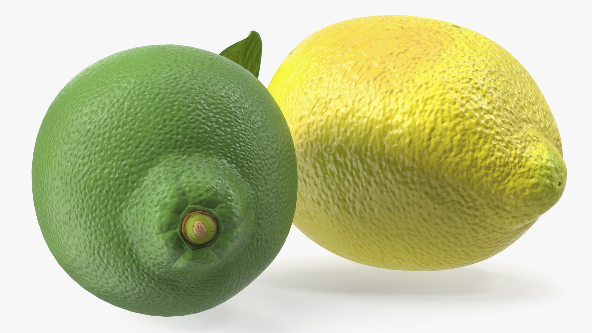 Green and Yellow Lemon 3D