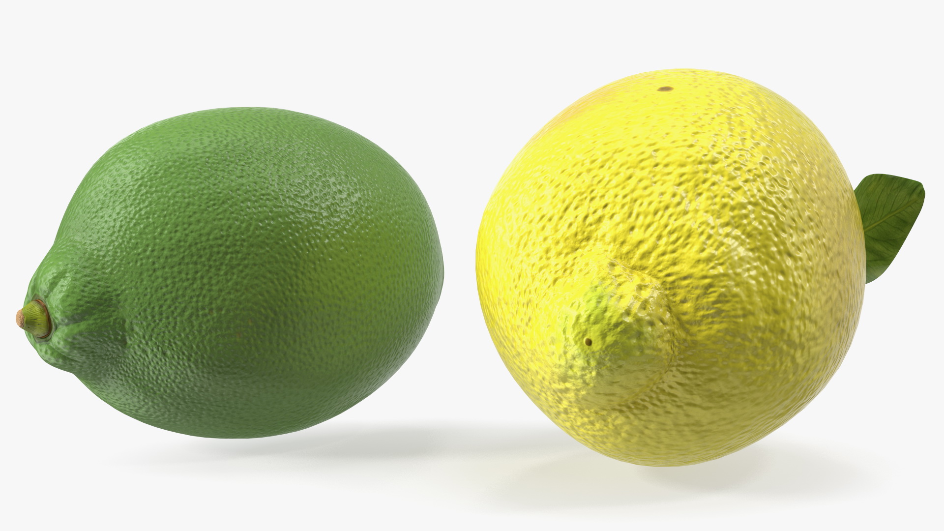 Green and Yellow Lemon 3D