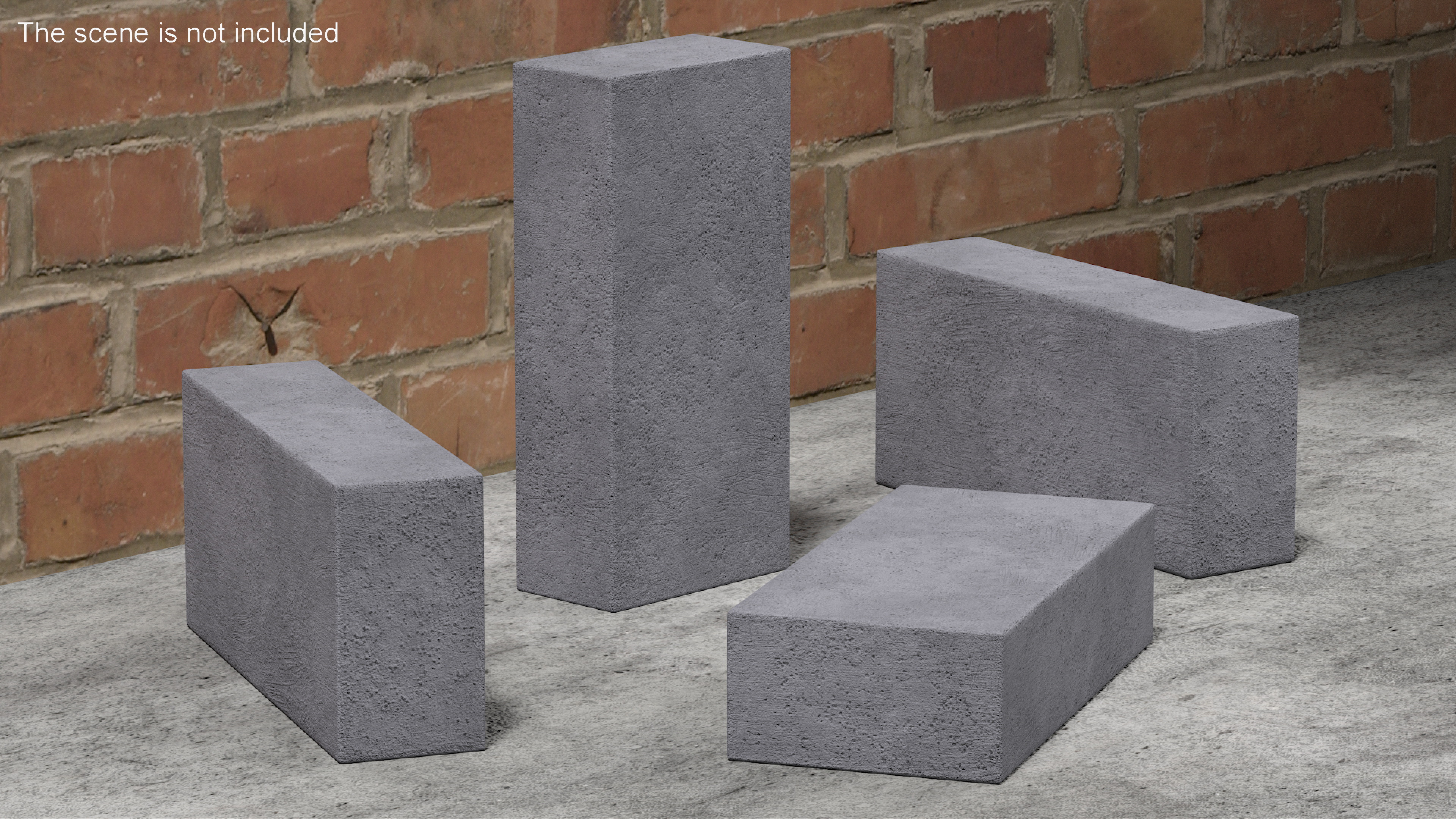 3D Solid Calcium Silicate Brick Carbon Black