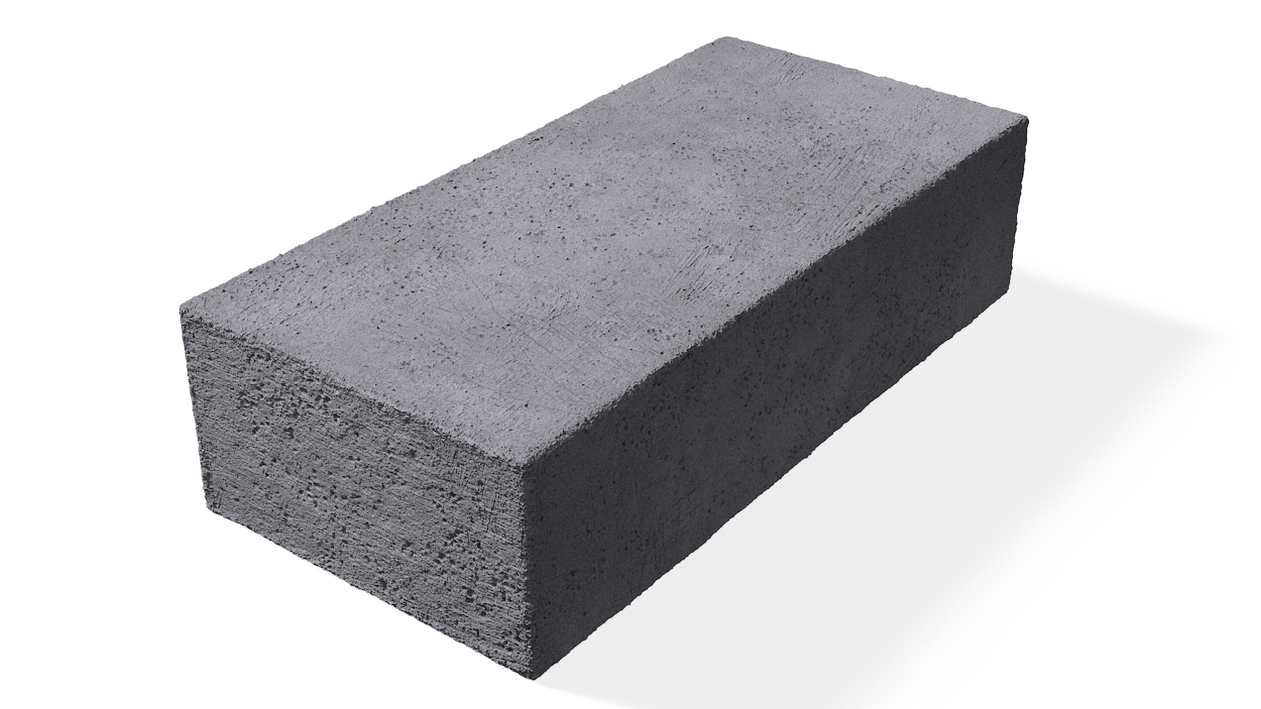 3D Solid Calcium Silicate Brick Carbon Black