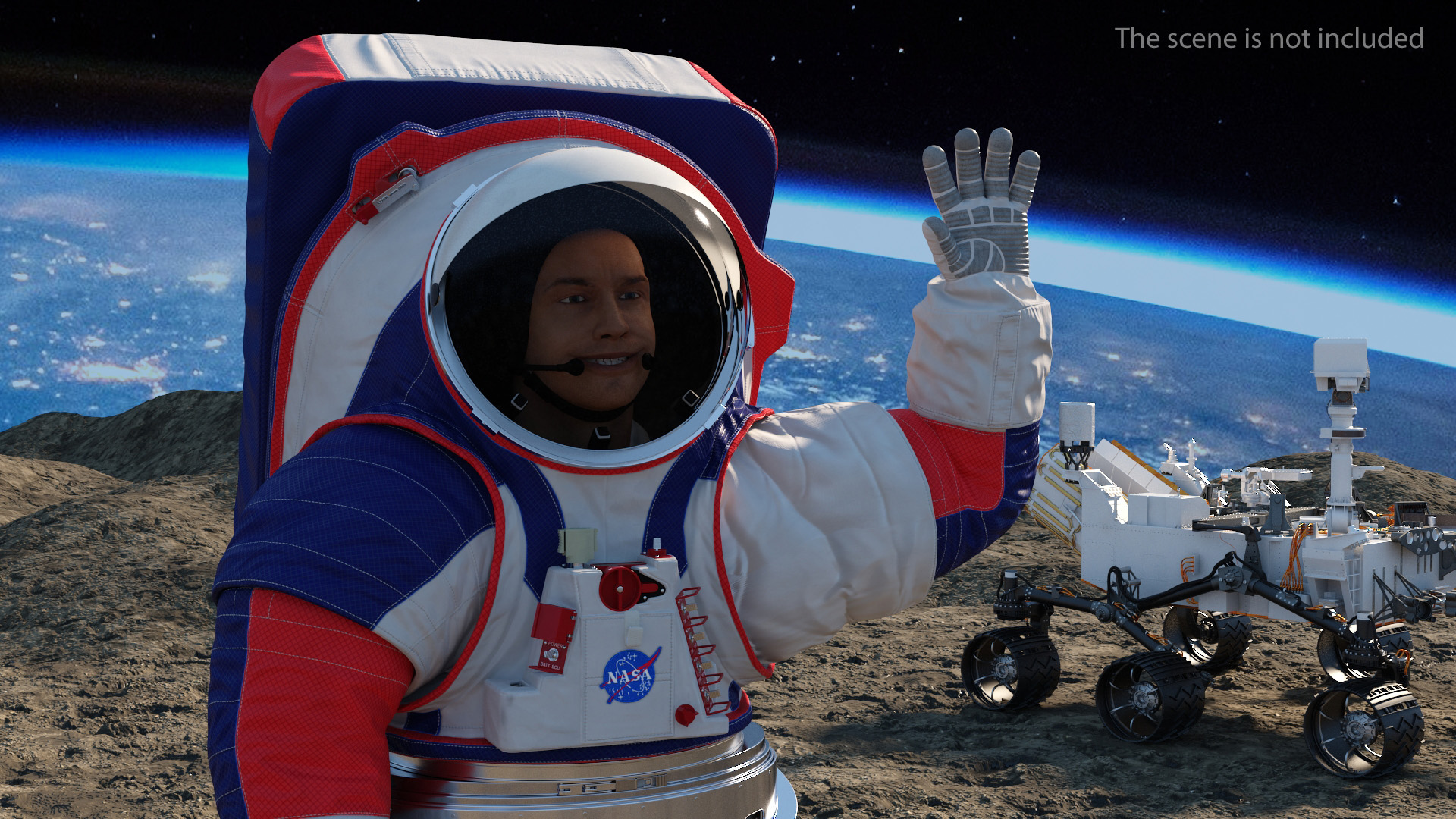 Spacesuit NASA Astronaut xEMU Greetings Pose 3D model