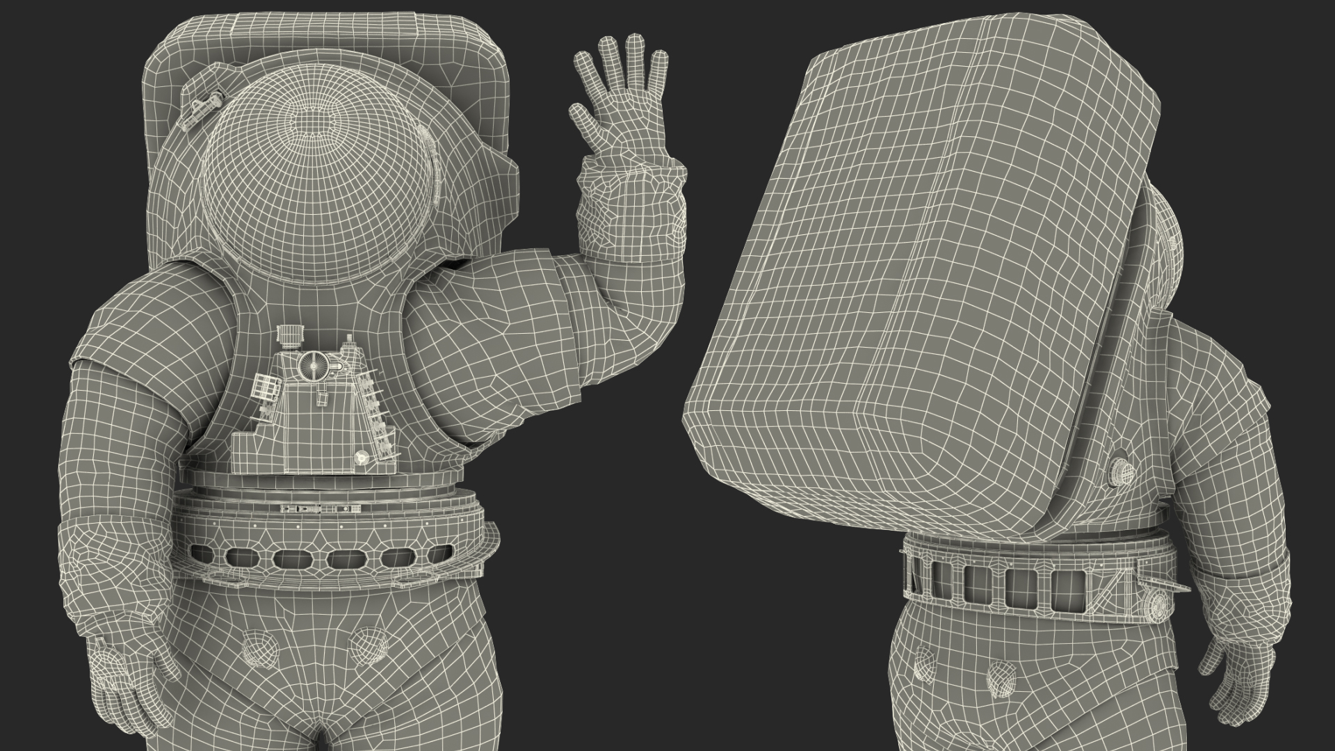 Spacesuit NASA Astronaut xEMU Greetings Pose 3D model