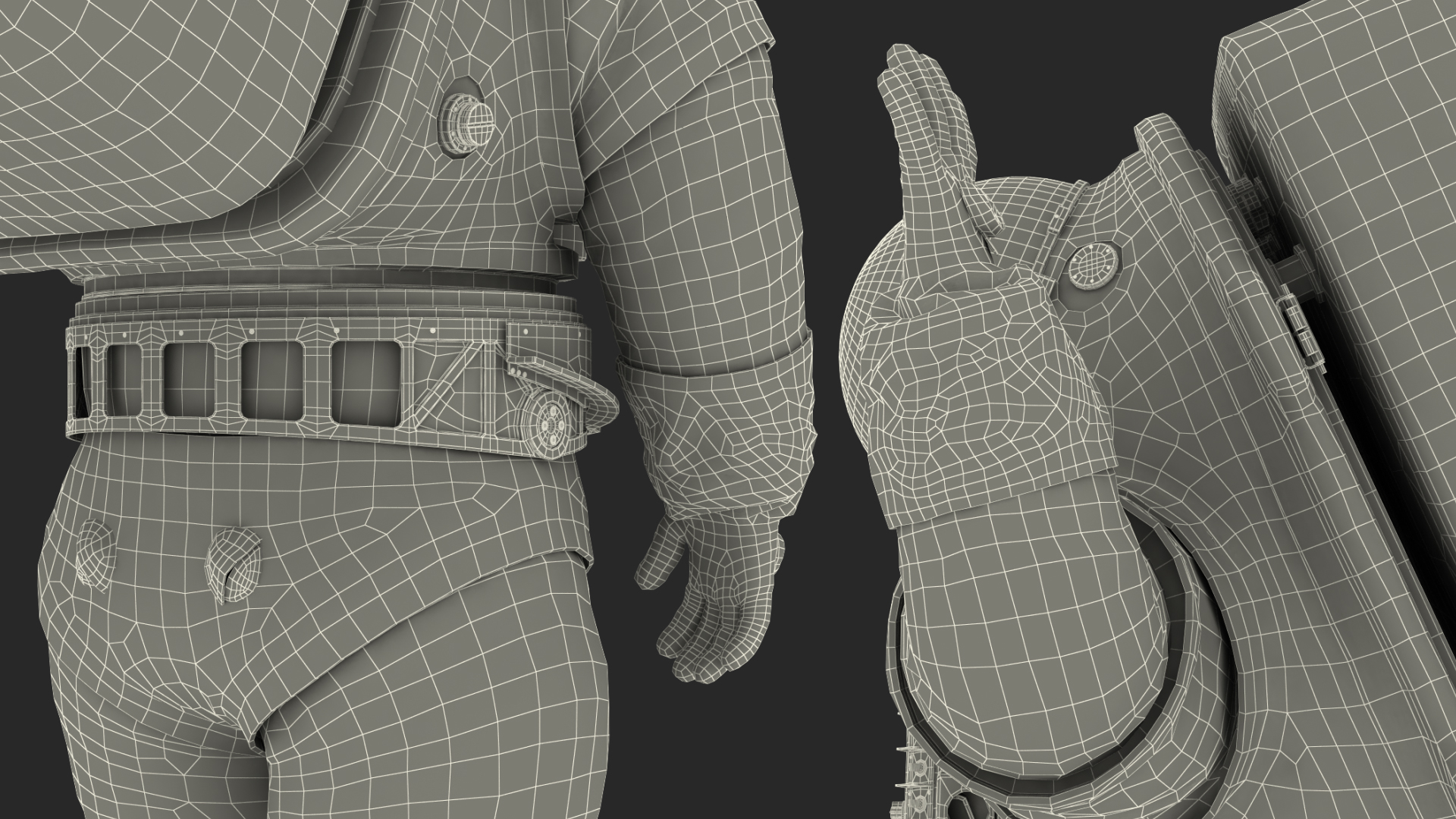 Spacesuit NASA Astronaut xEMU Greetings Pose 3D model