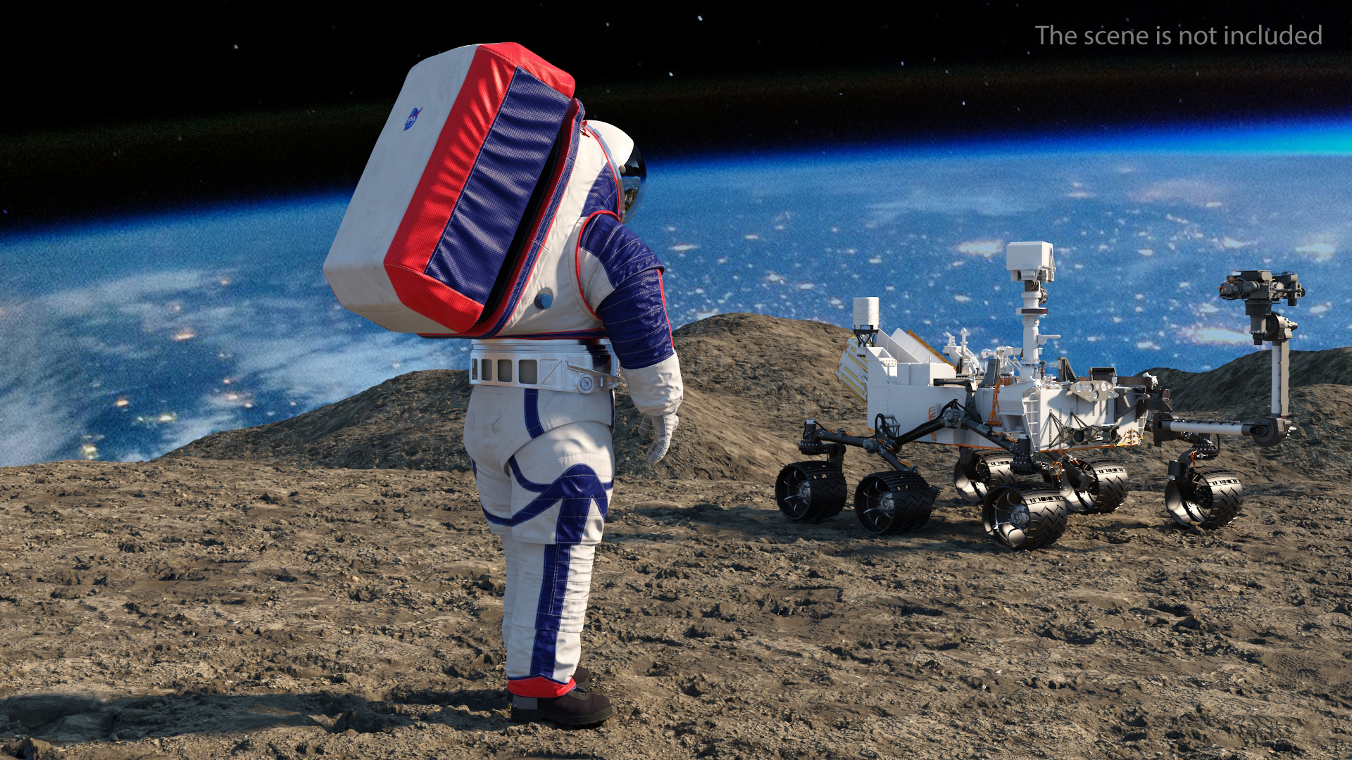 Spacesuit NASA Astronaut xEMU Greetings Pose 3D model
