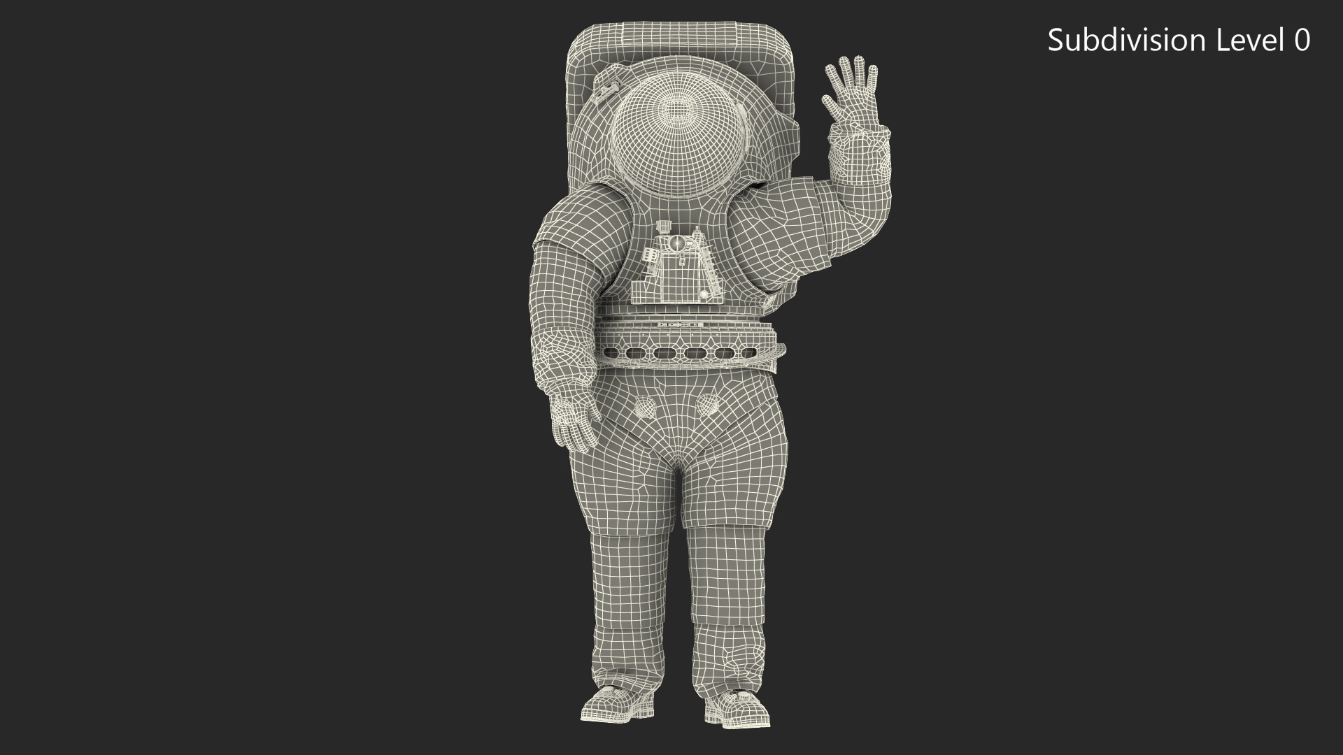 Spacesuit NASA Astronaut xEMU Greetings Pose 3D model