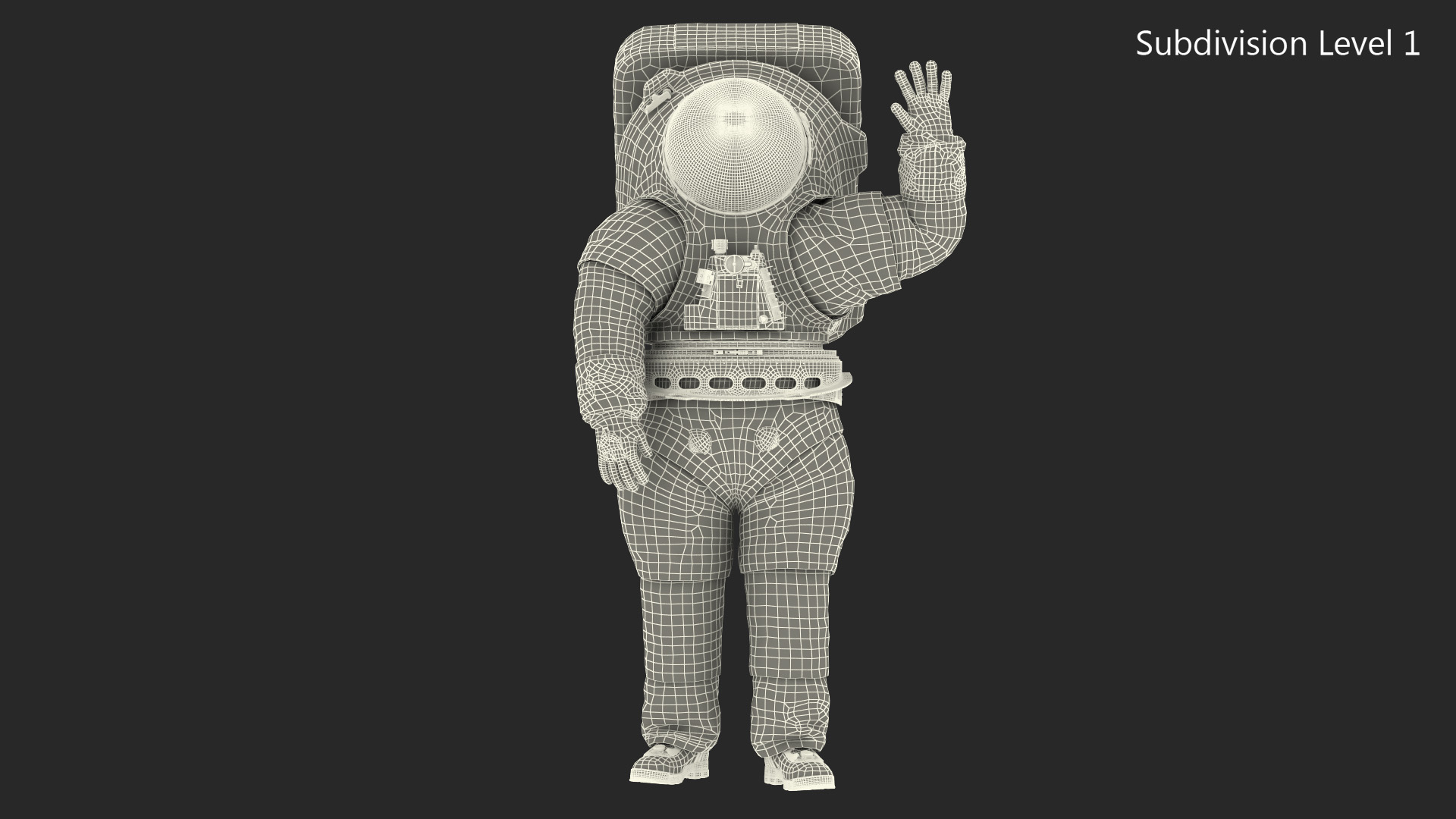 Spacesuit NASA Astronaut xEMU Greetings Pose 3D model