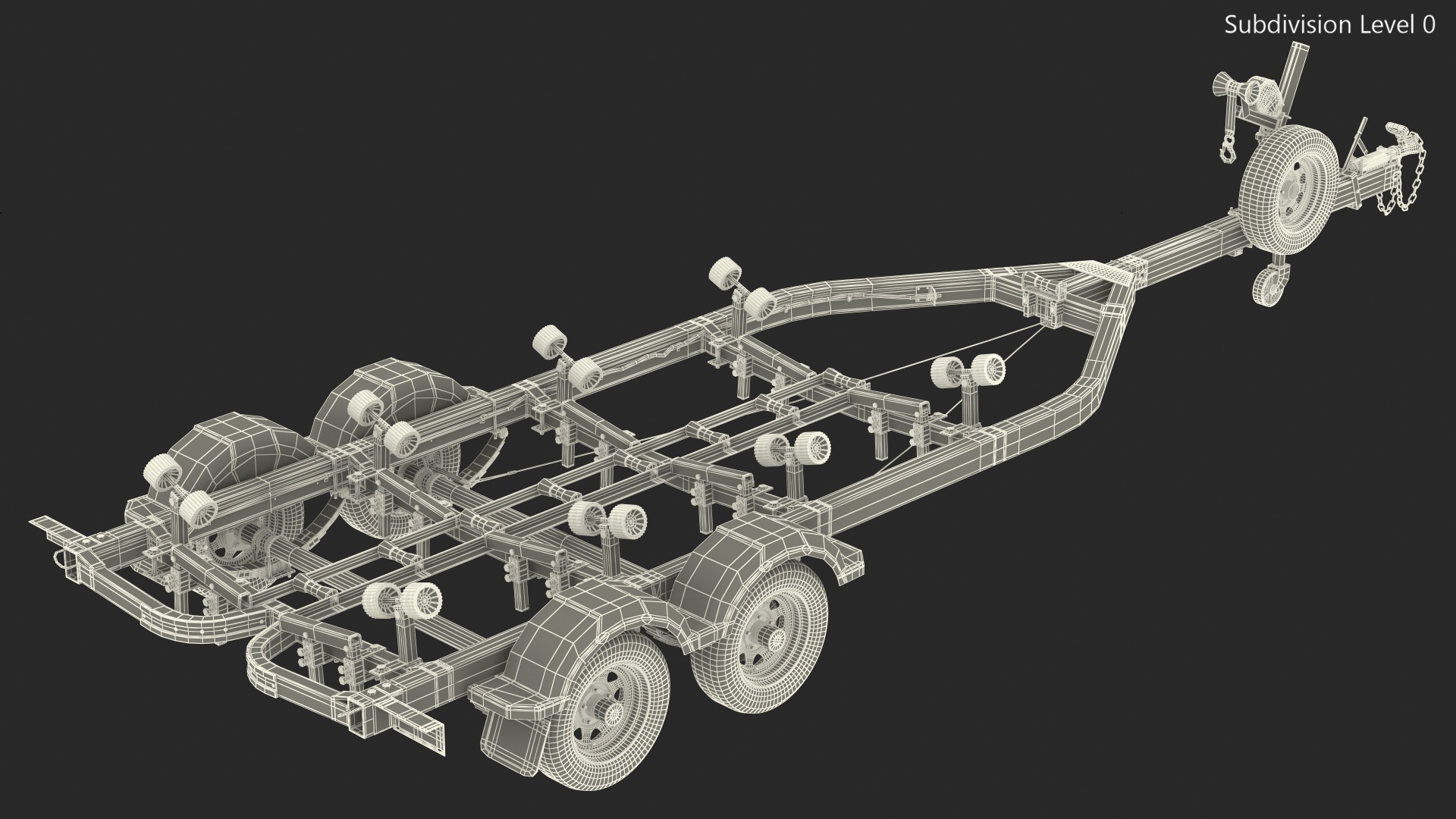 3D model Boat Trailer 7m