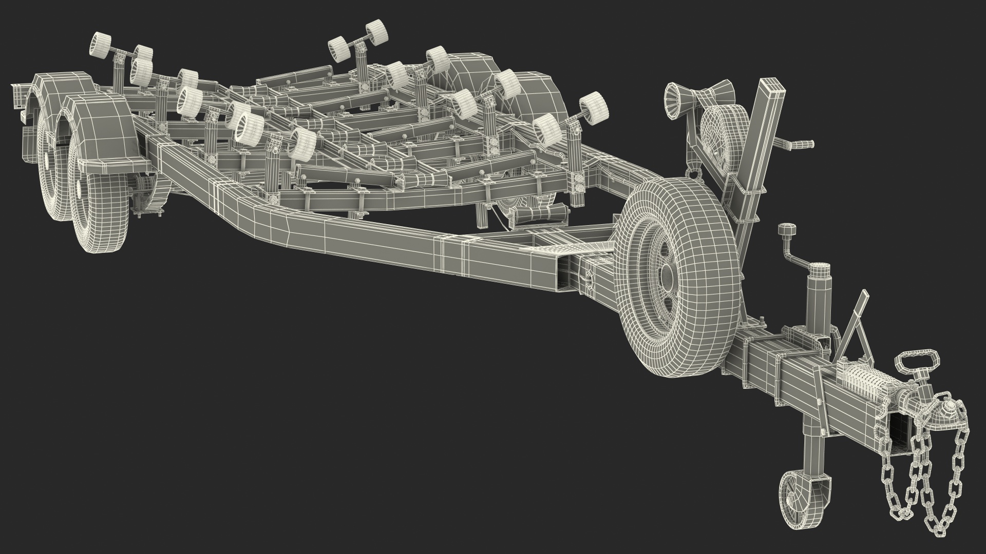 3D model Boat Trailer 7m