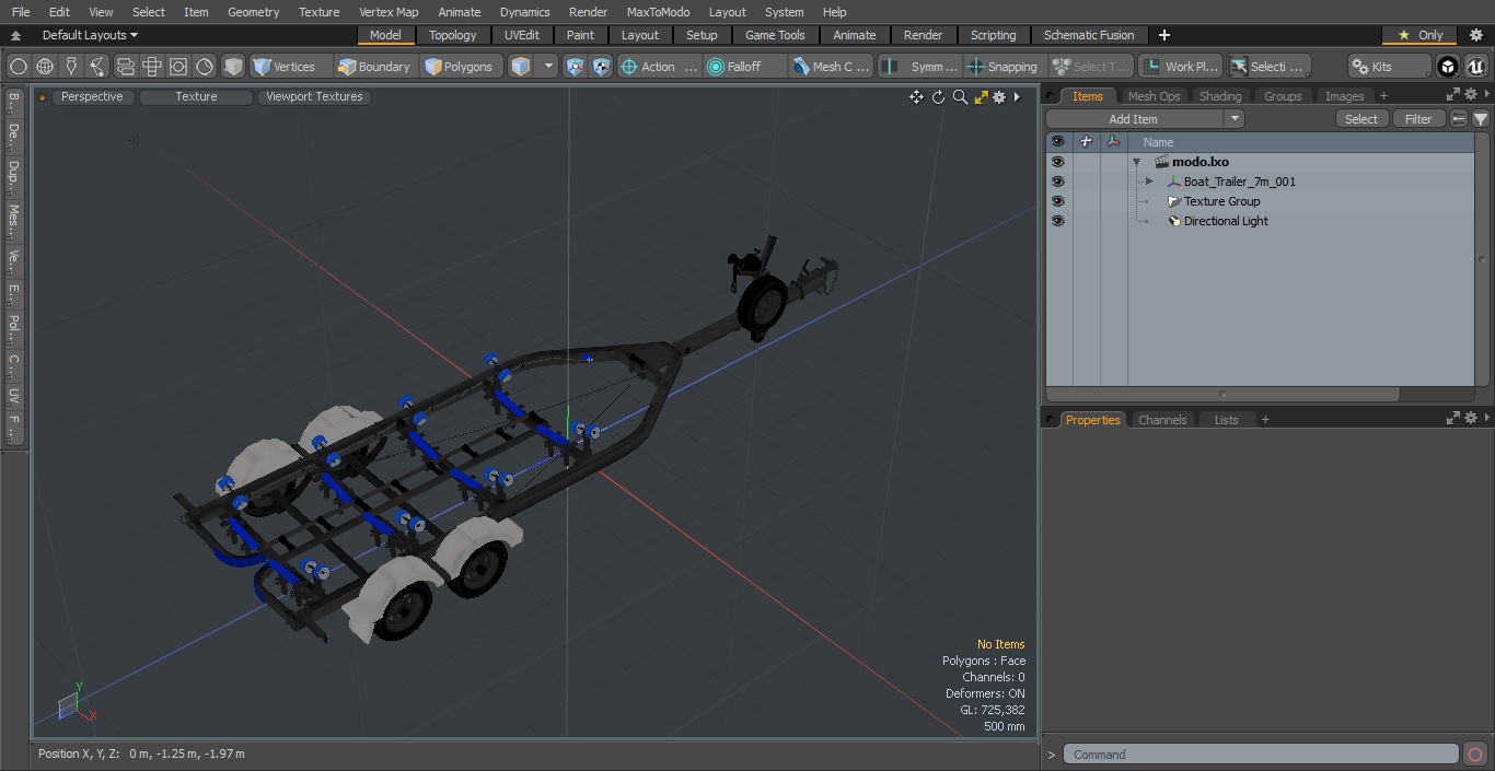 3D model Boat Trailer 7m