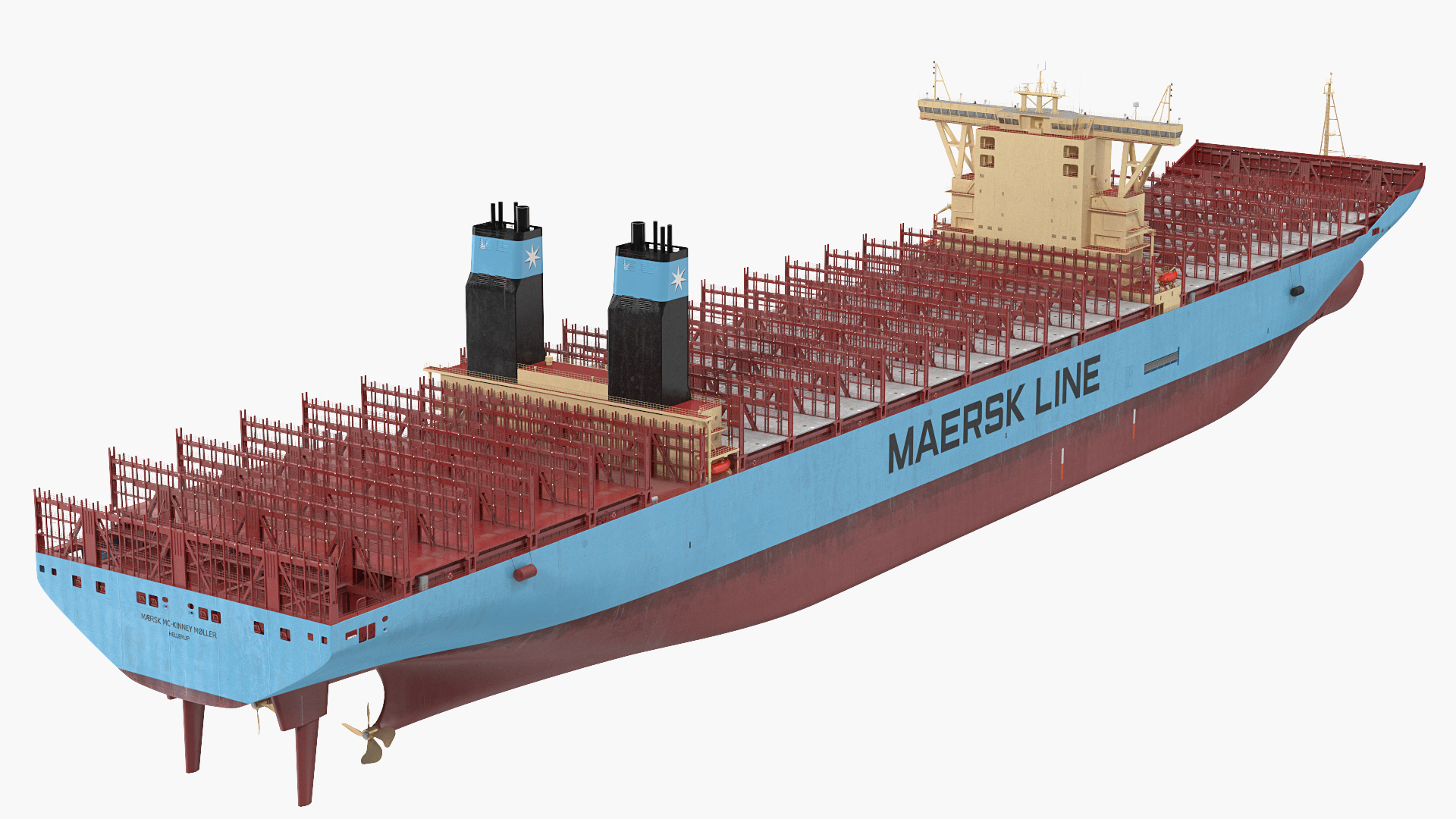 3D Maersk McKinney Moller Container Ship Empty model