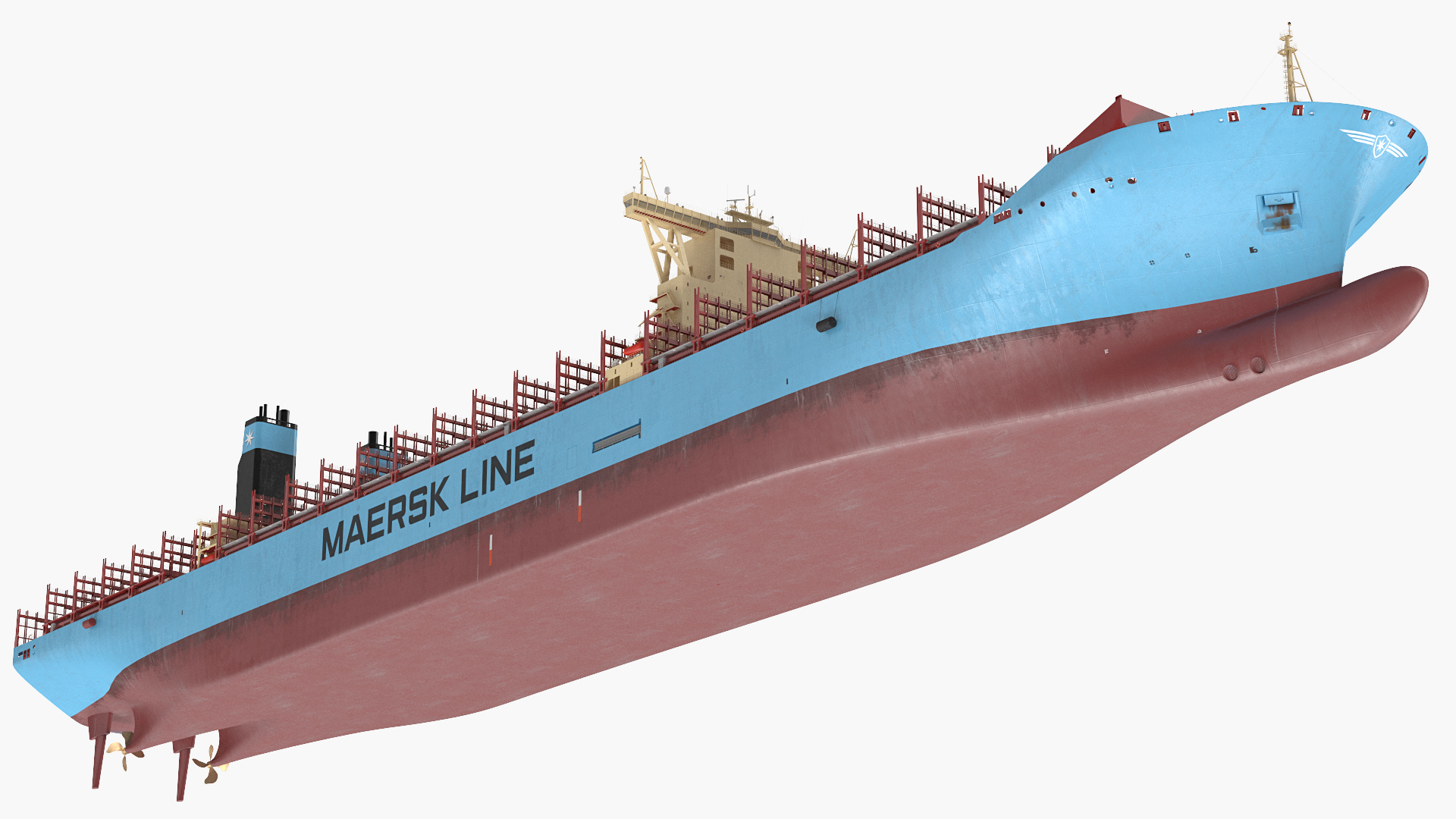 3D Maersk McKinney Moller Container Ship Empty model