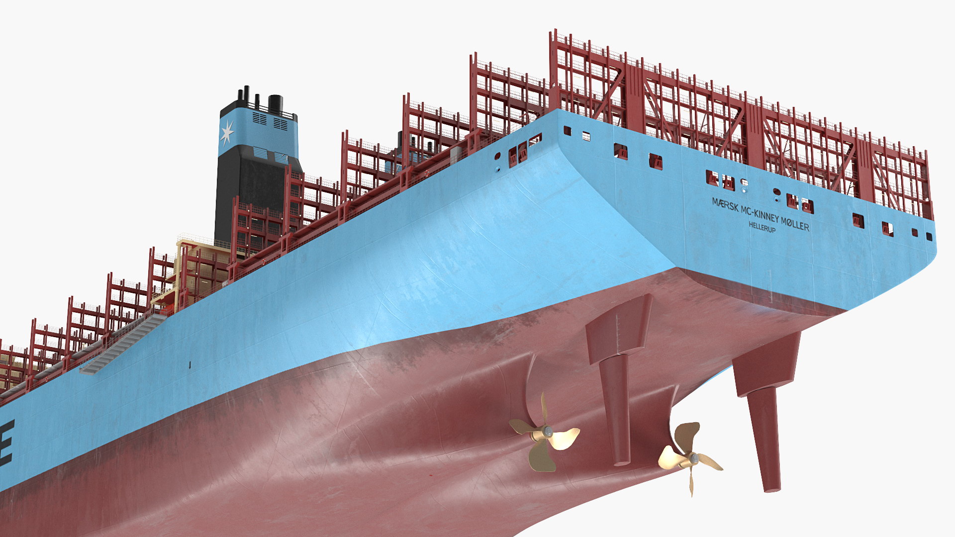 3D Maersk McKinney Moller Container Ship Empty model