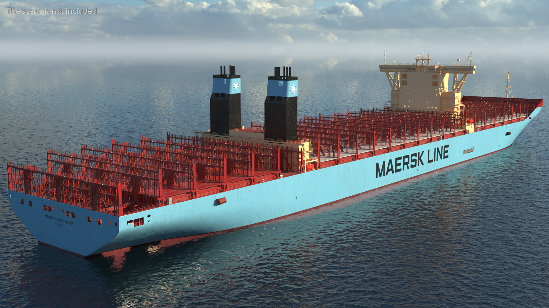 3D Maersk McKinney Moller Container Ship Empty model