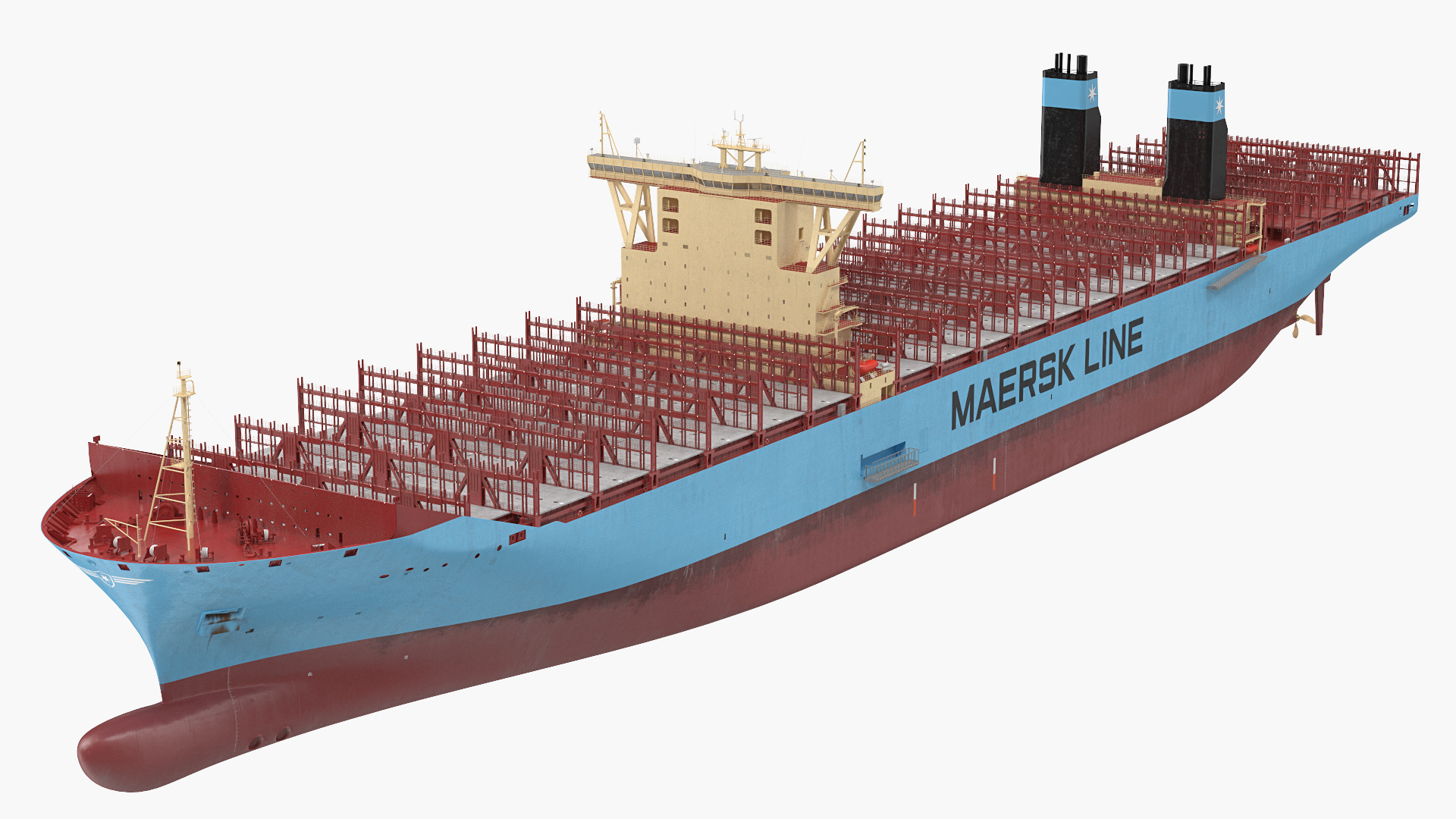 3D Maersk McKinney Moller Container Ship Empty model