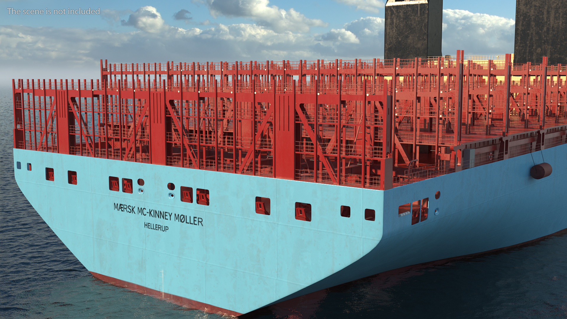 3D Maersk McKinney Moller Container Ship Empty model