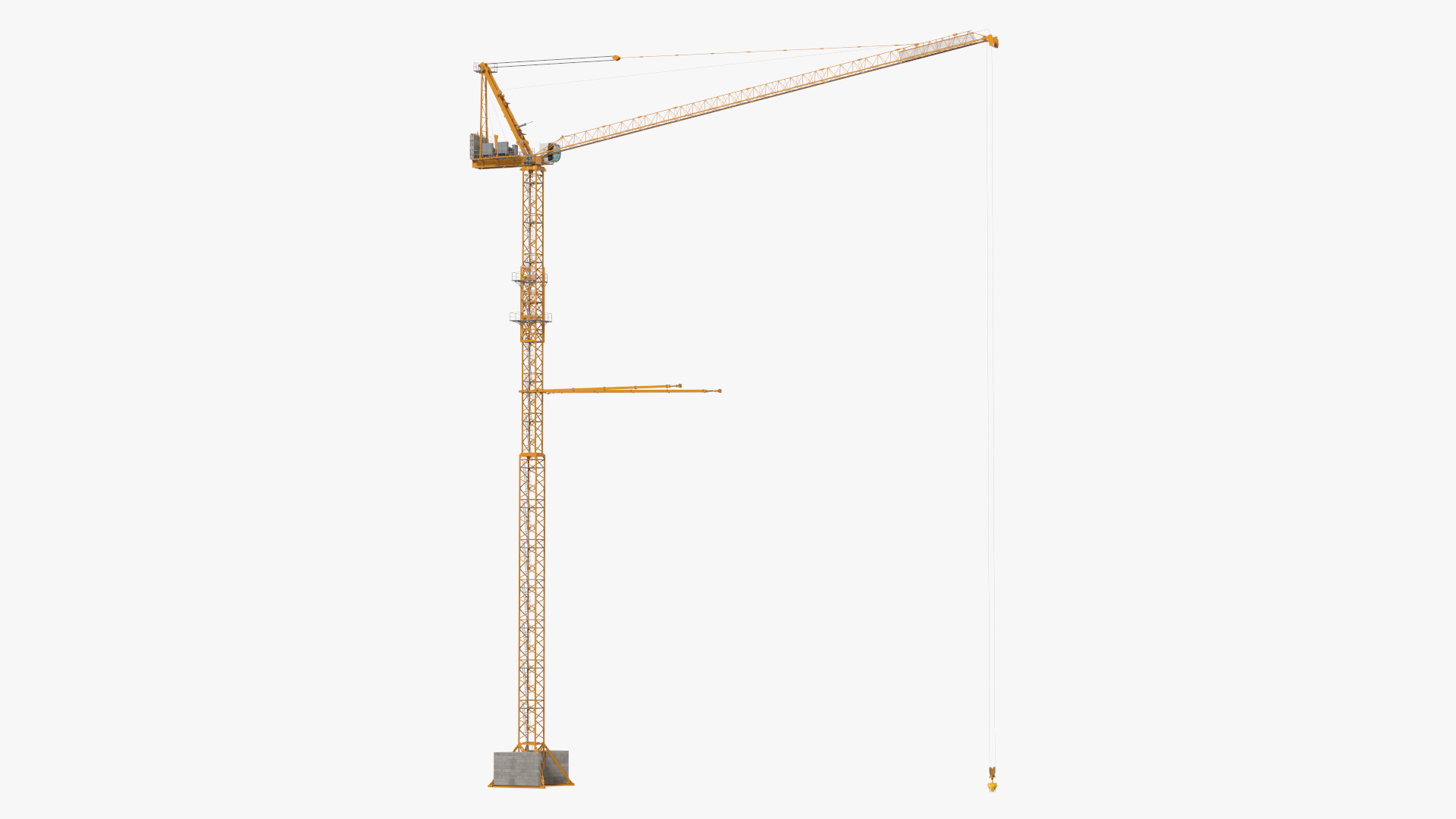 Tower Crane with Concrete Bucket 3D