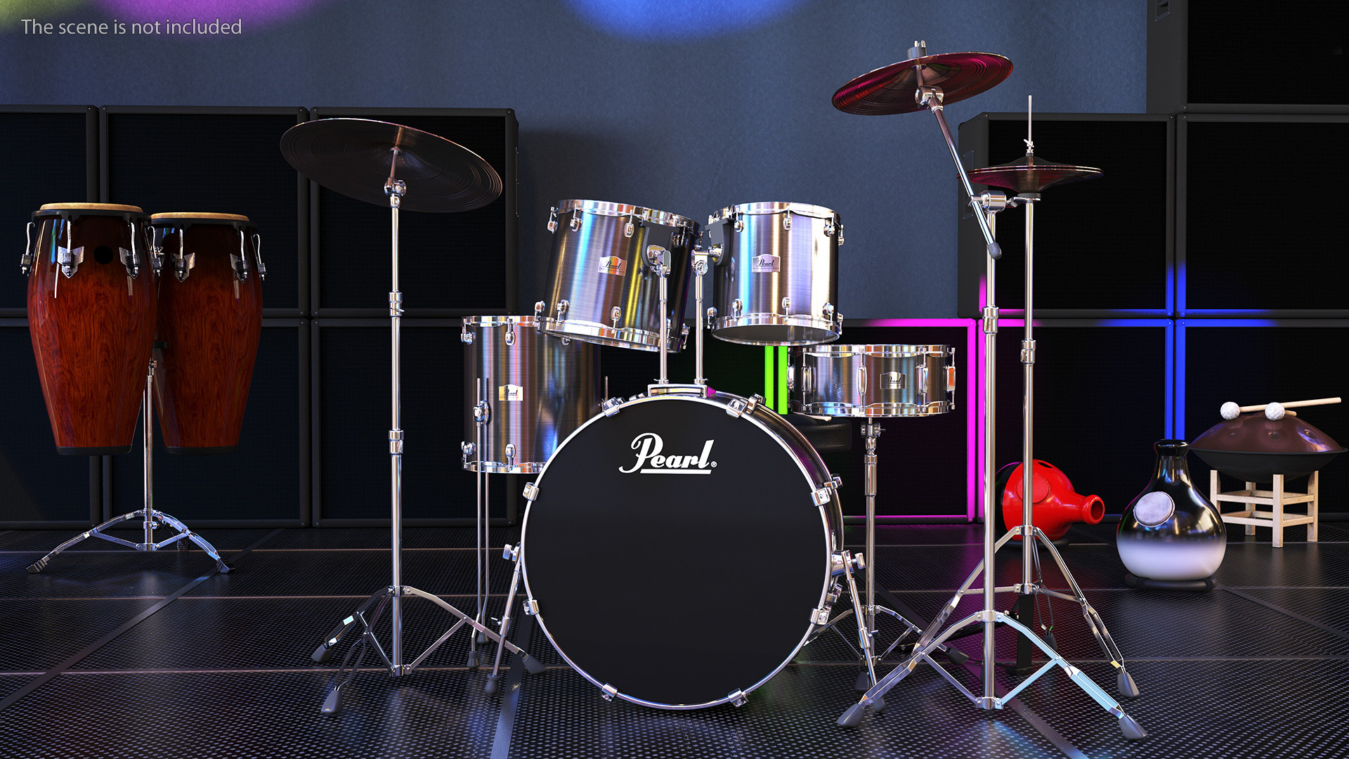 3D Pearl Roadshow Drum Set model