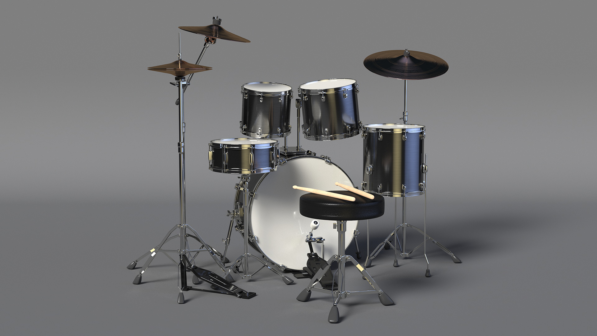 3D Pearl Roadshow Drum Set model