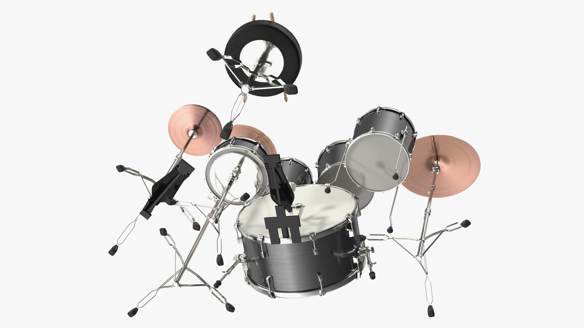 3D Pearl Roadshow Drum Set model
