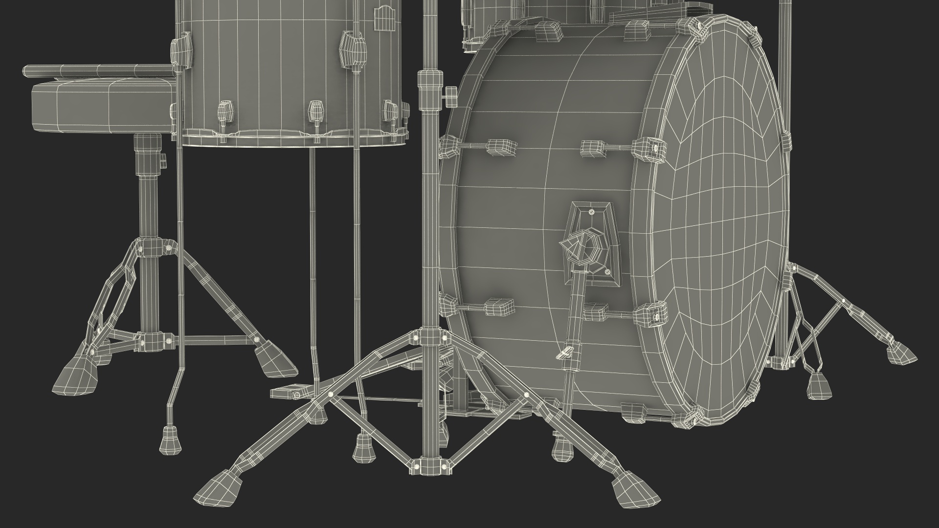 3D Pearl Roadshow Drum Set model