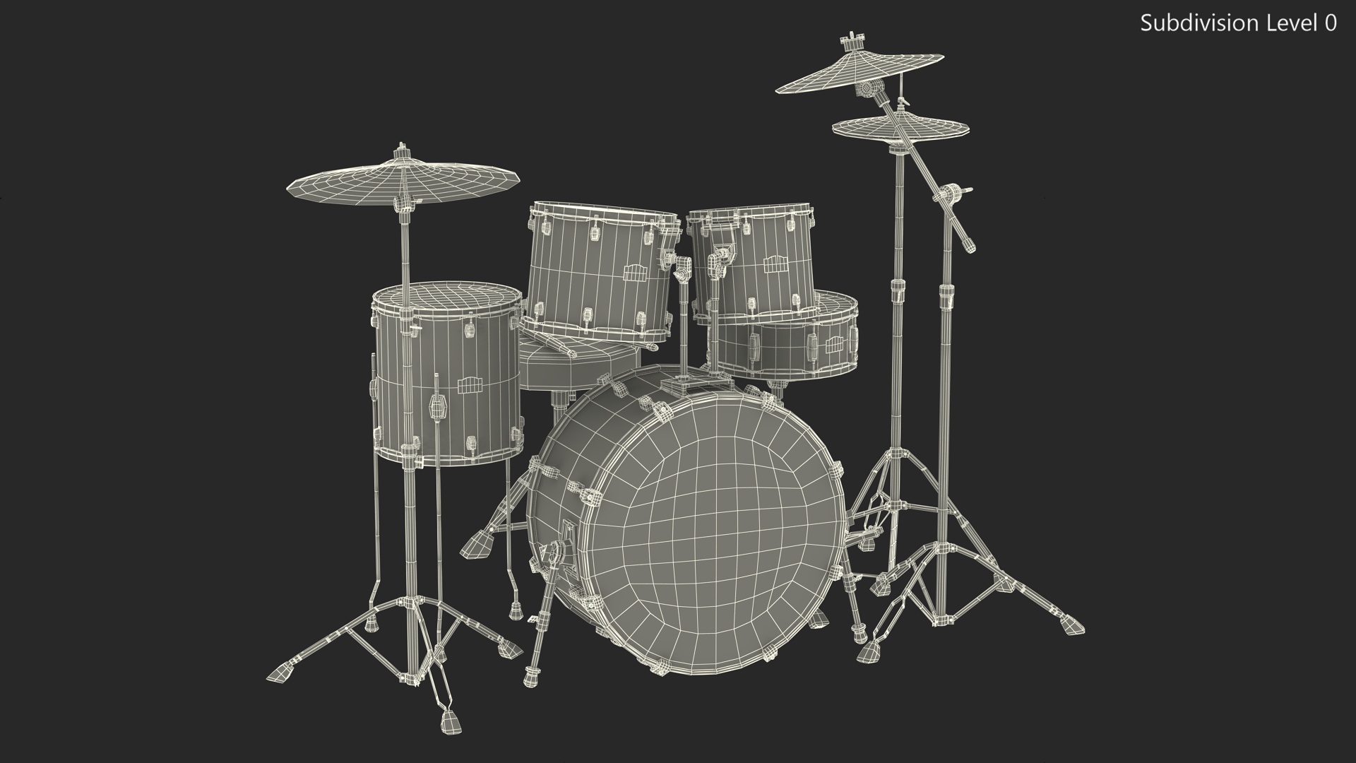 3D Pearl Roadshow Drum Set model