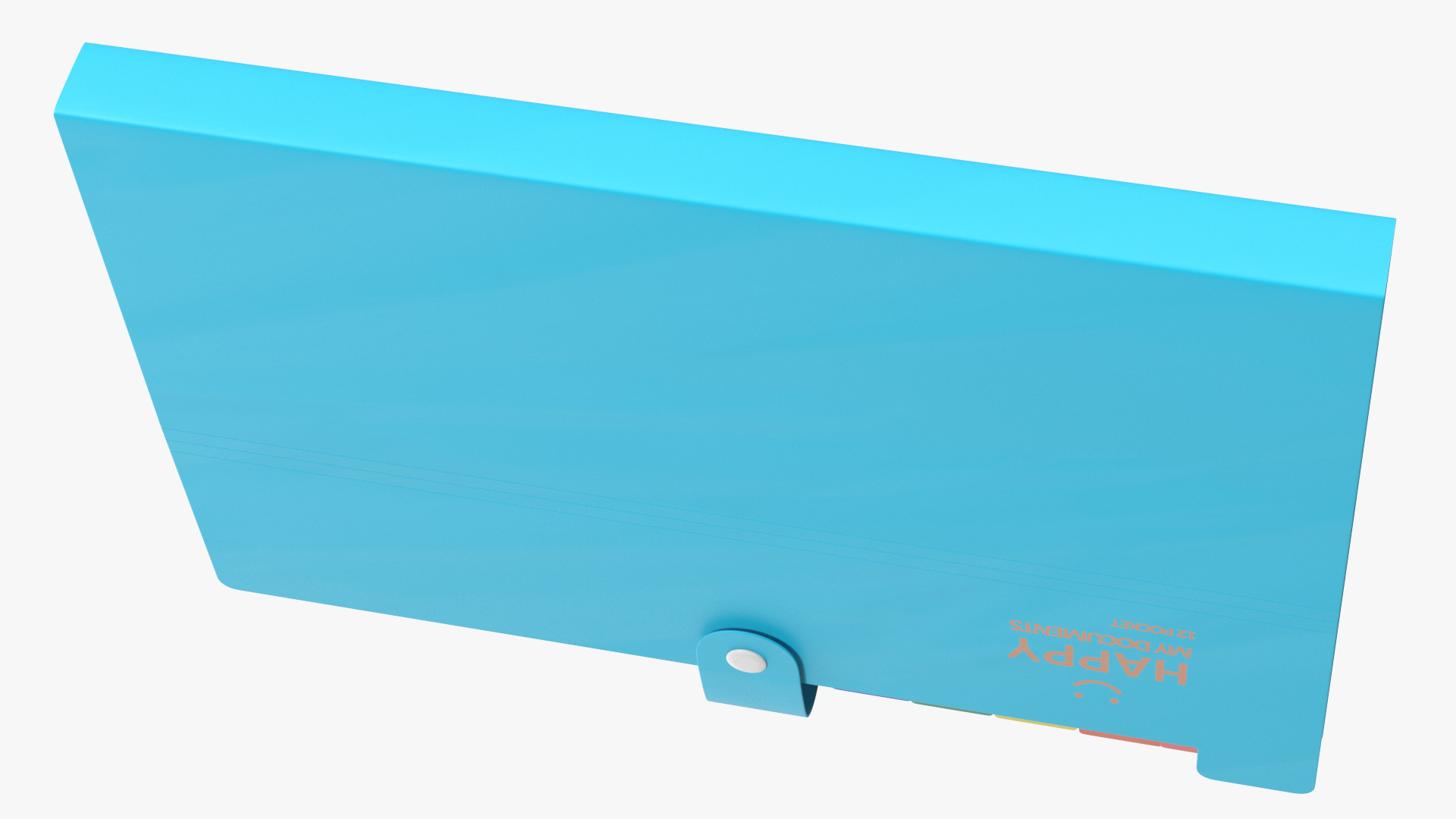 3D Plastic Expanding File Folder Closed Blue