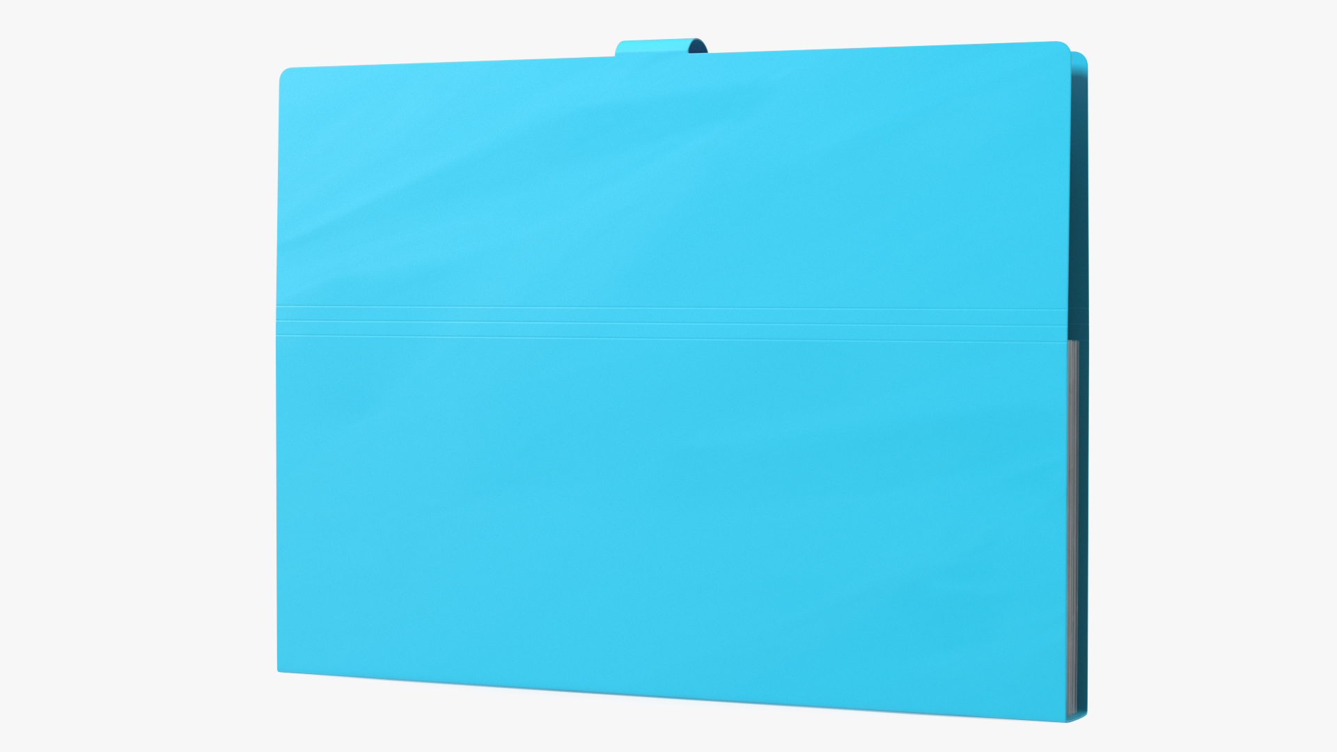 3D Plastic Expanding File Folder Closed Blue