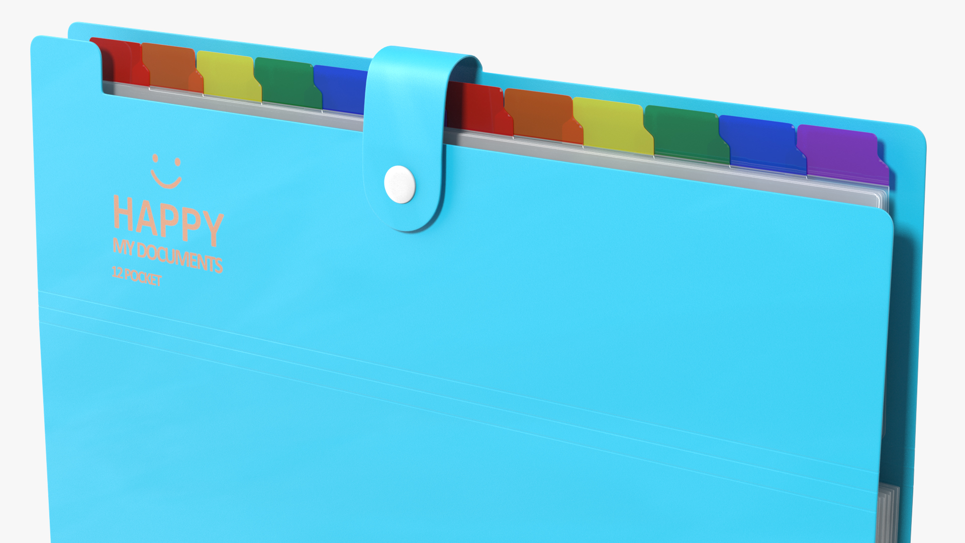 3D Plastic Expanding File Folder Closed Blue