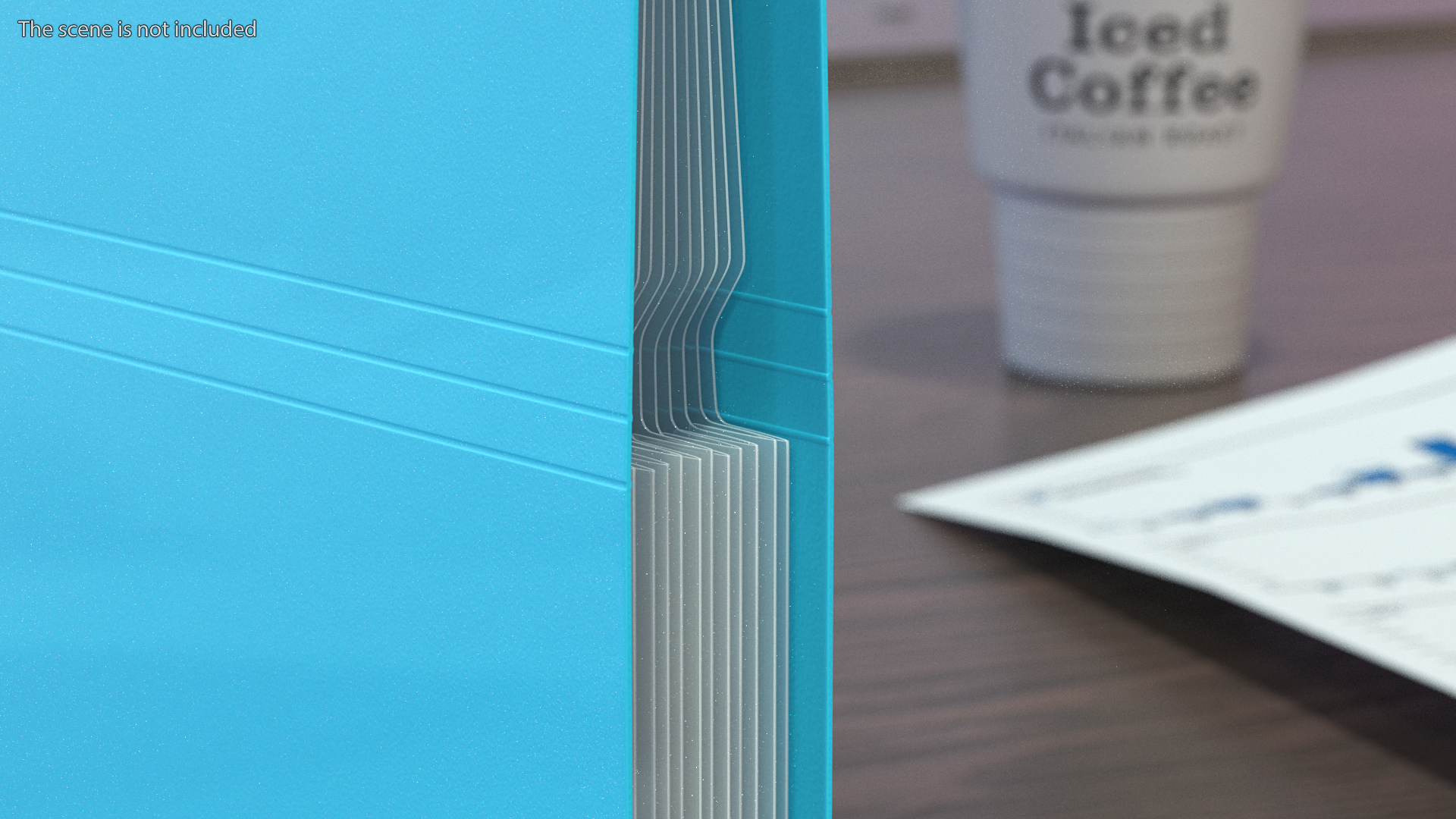 3D Plastic Expanding File Folder Closed Blue