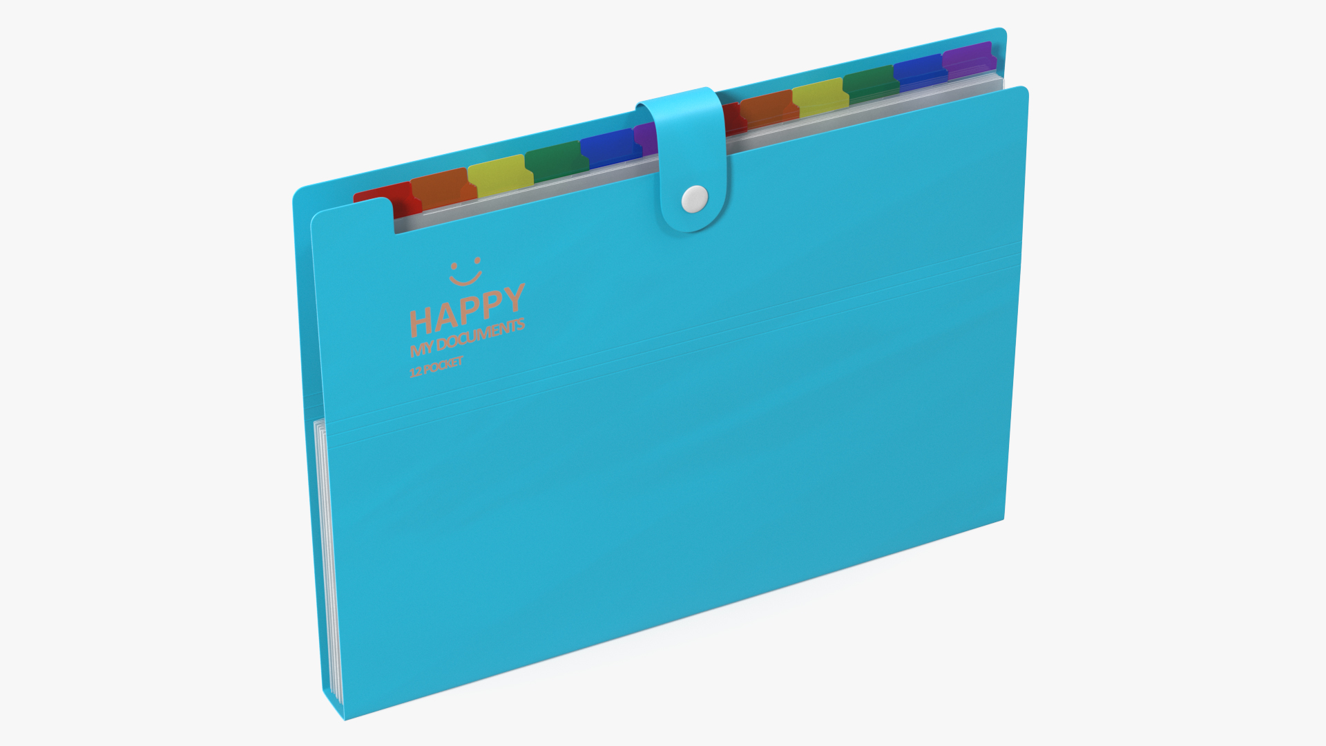 3D Plastic Expanding File Folder Closed Blue