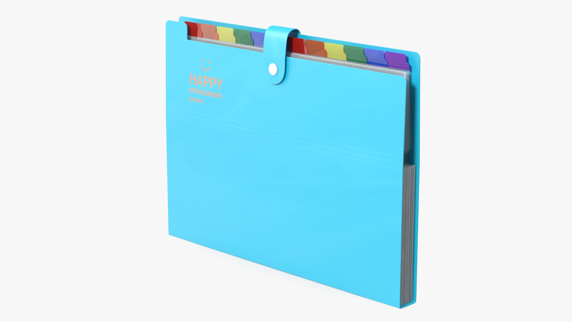 3D Plastic Expanding File Folder Closed Blue