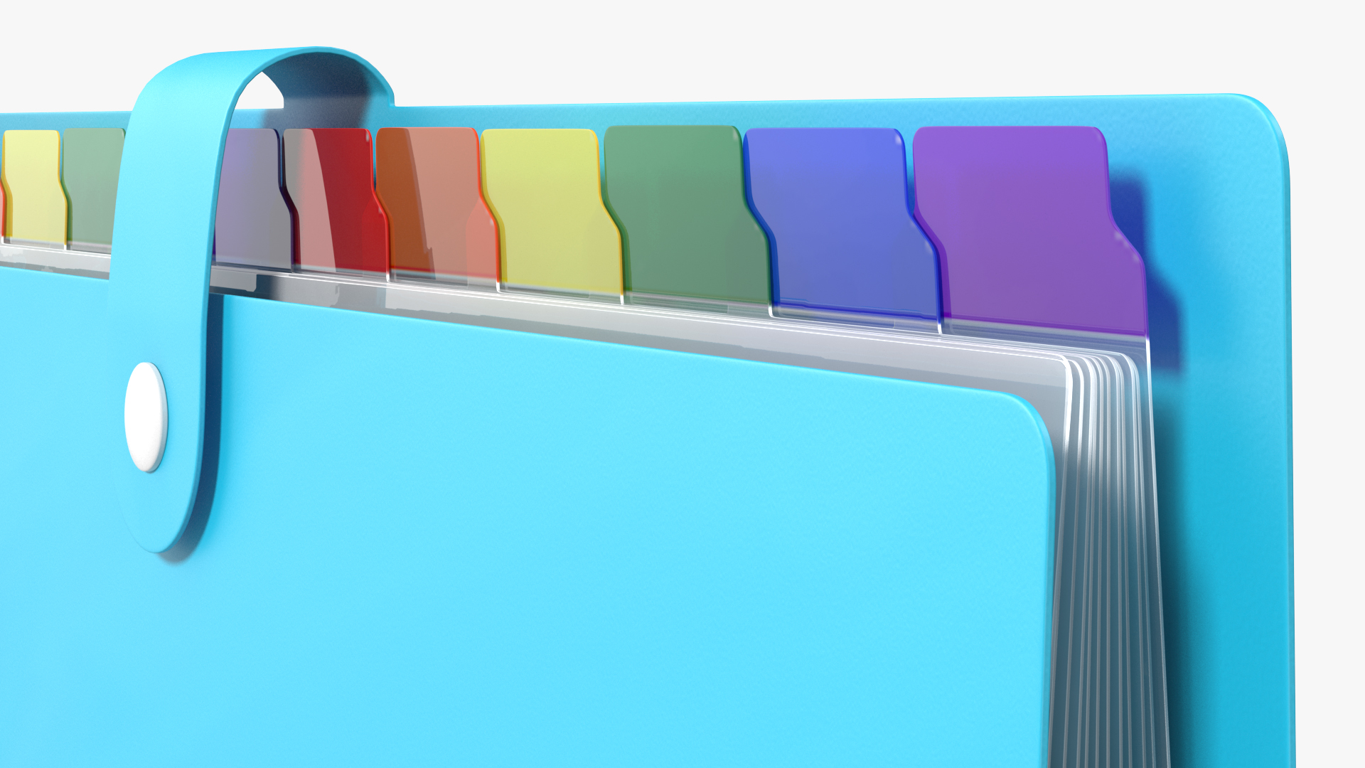 3D Plastic Expanding File Folder Closed Blue