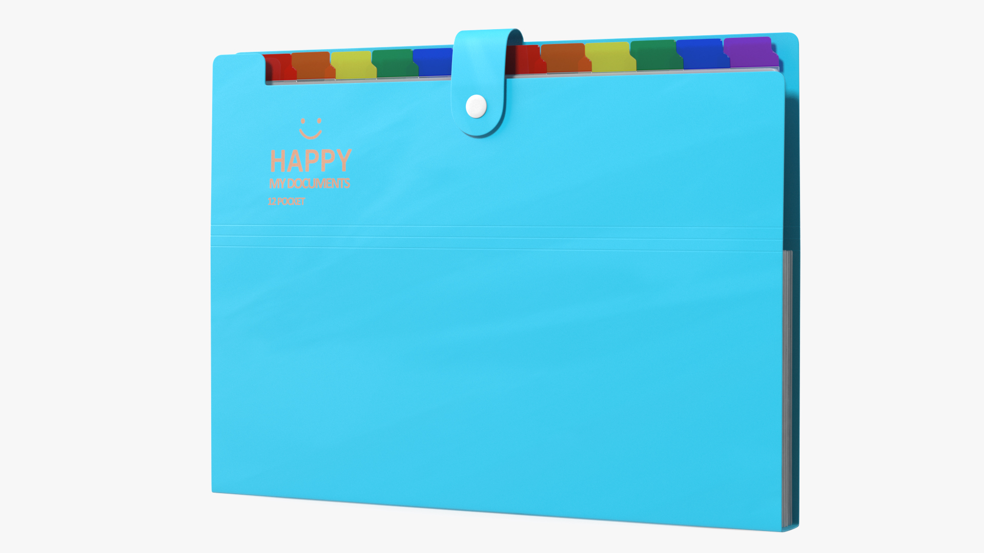 3D Plastic Expanding File Folder Closed Blue