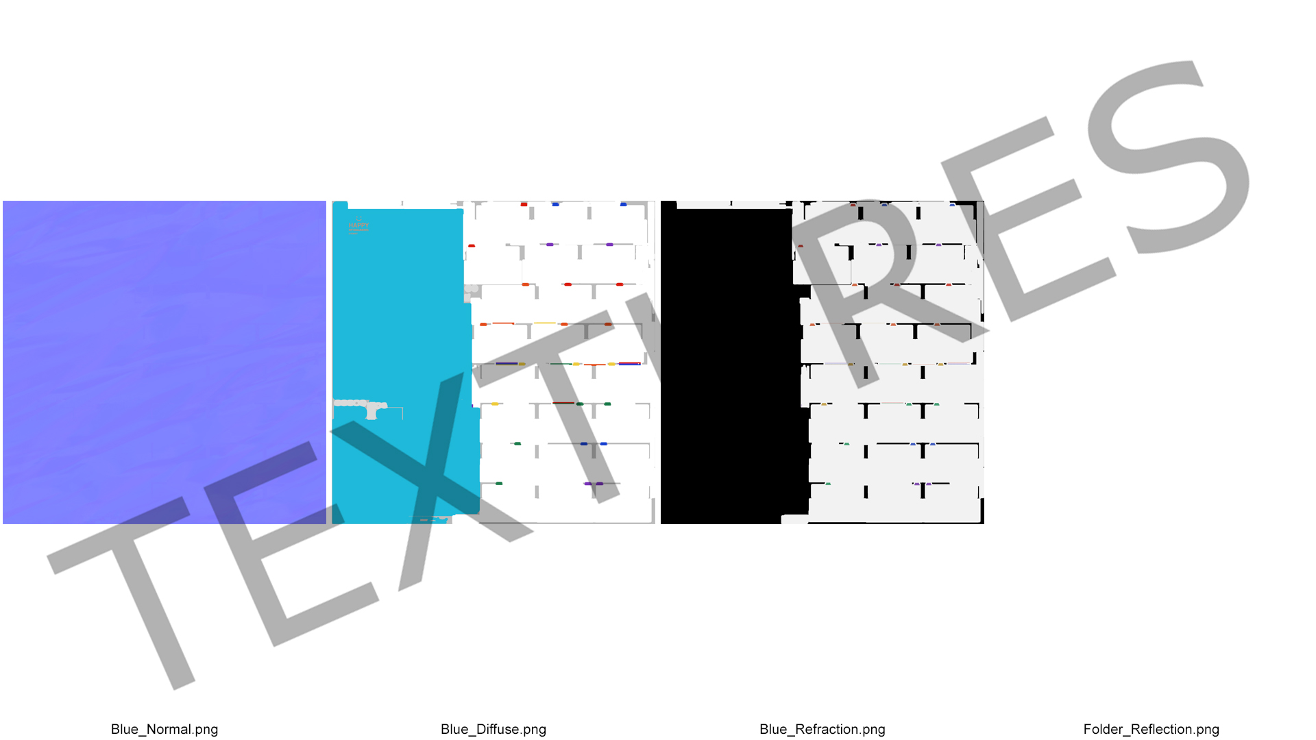 3D Plastic Expanding File Folder Closed Blue