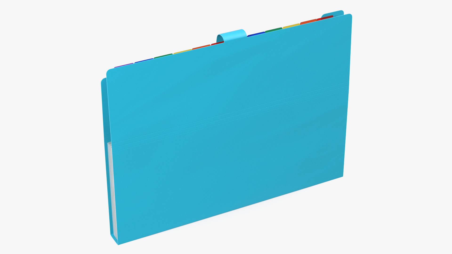 3D Plastic Expanding File Folder Closed Blue