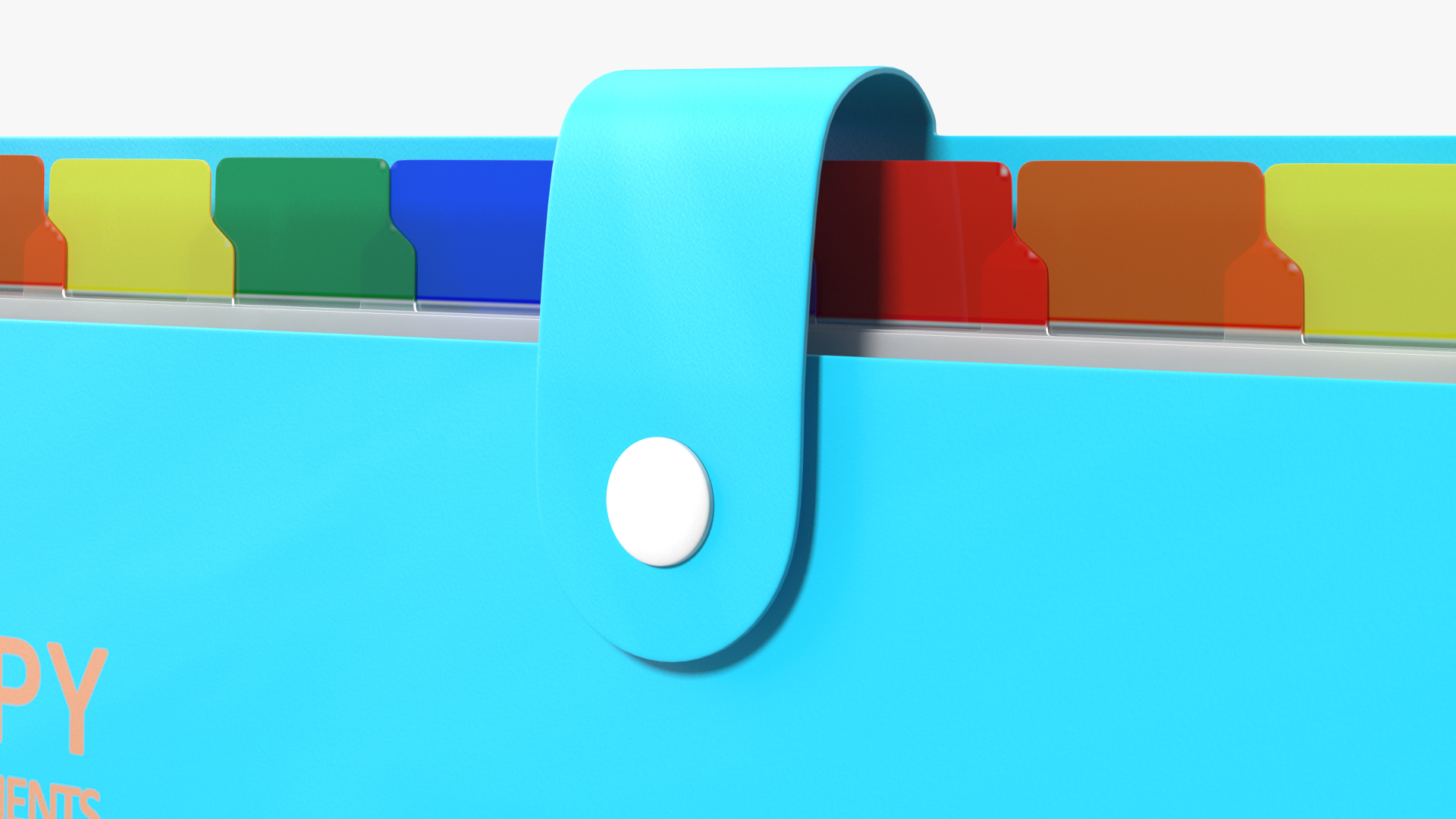 3D Plastic Expanding File Folder Closed Blue