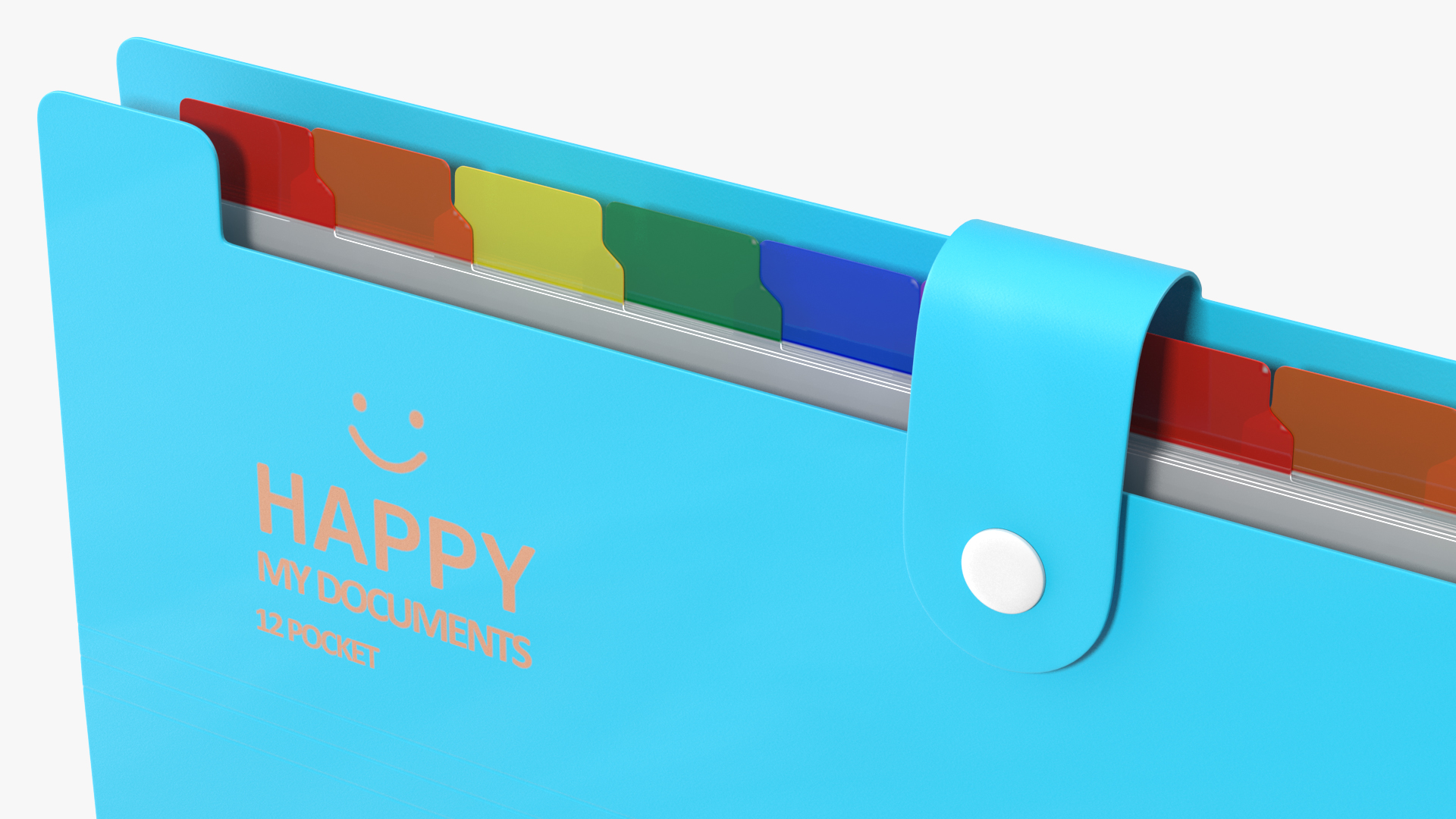 3D Plastic Expanding File Folder Closed Blue
