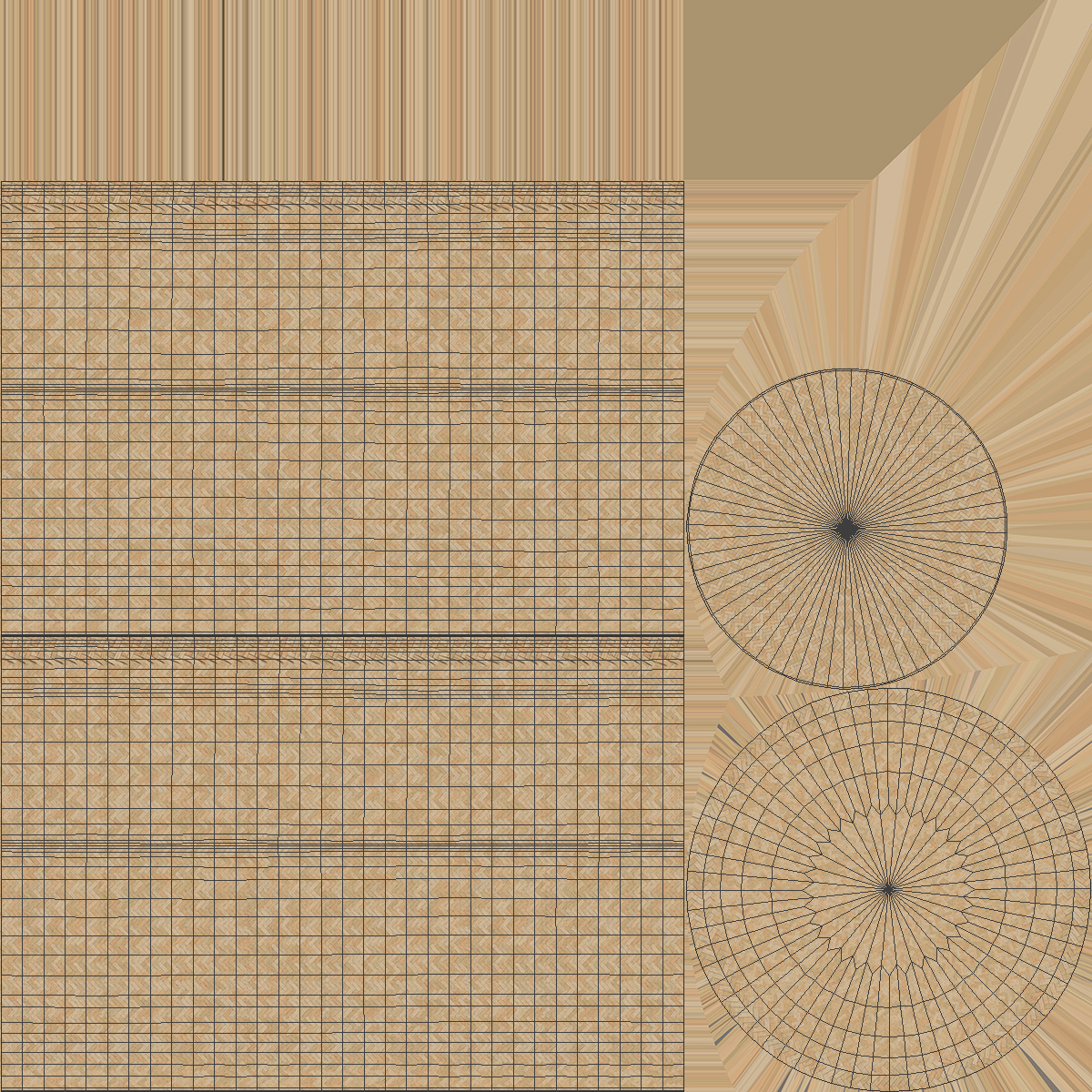 3D Folded Wicker Storage Basket model