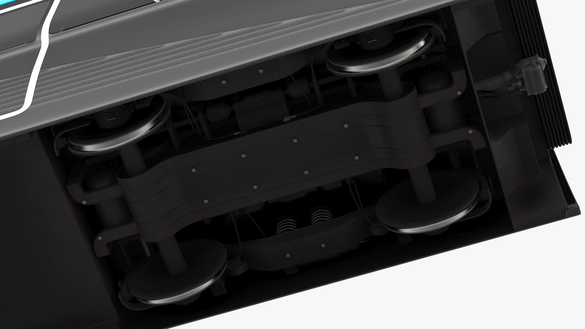 Futuristic Passenger Wagon Black 3D
